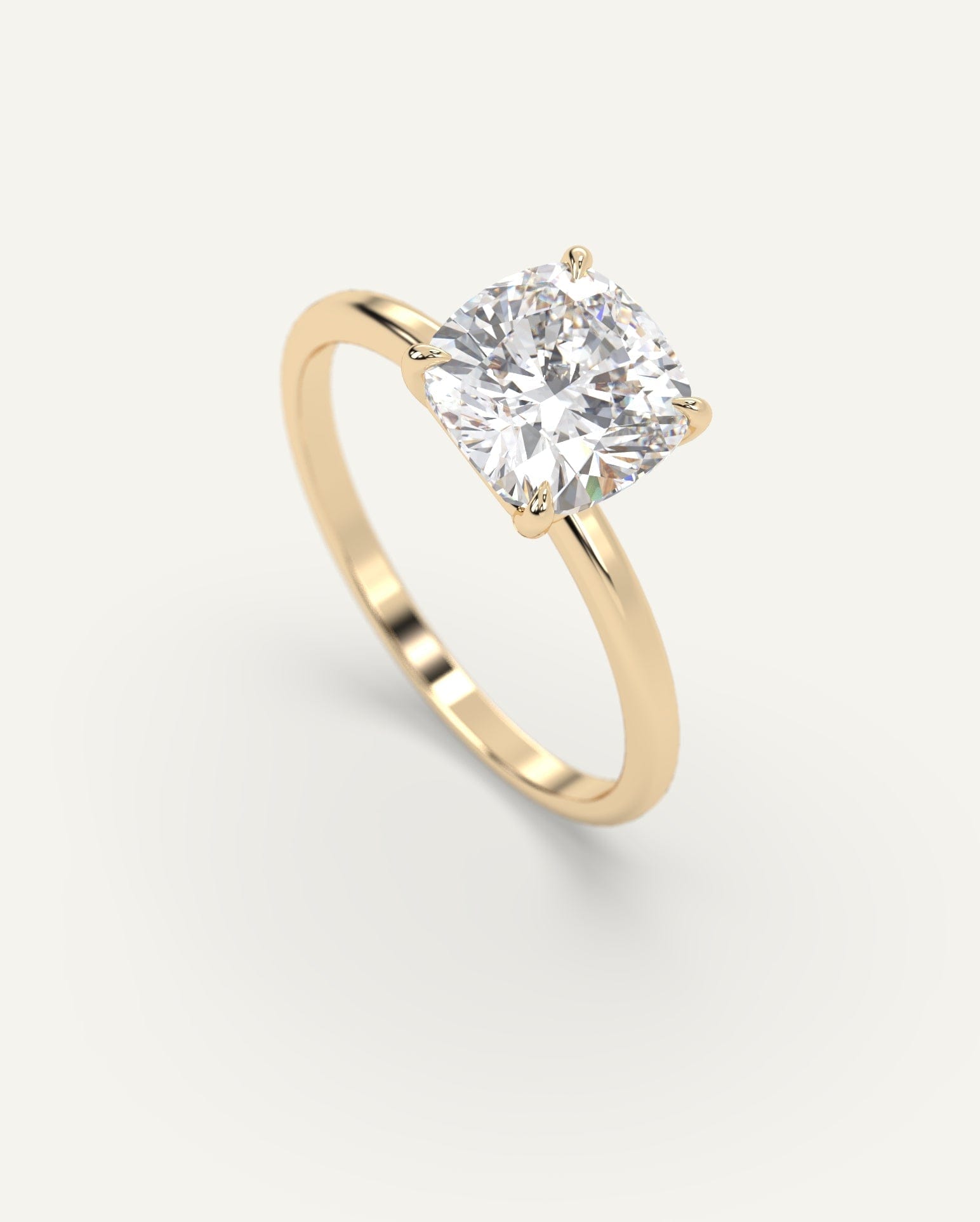 2 Carat Cushion Cut Diamond Engagement Ring - 14K White Gold Solitaire Wedding Band for Women - Perfect for Proposals, Anniversaries & Special Occasions