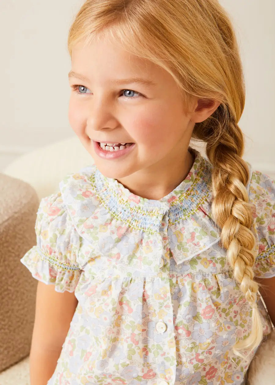 Clara Short Sleeve Toddler Girl Pajamas - Soft Cotton Sleepwear for Girls 2-4T | Perfect for Bedtime, Lounging & Travel