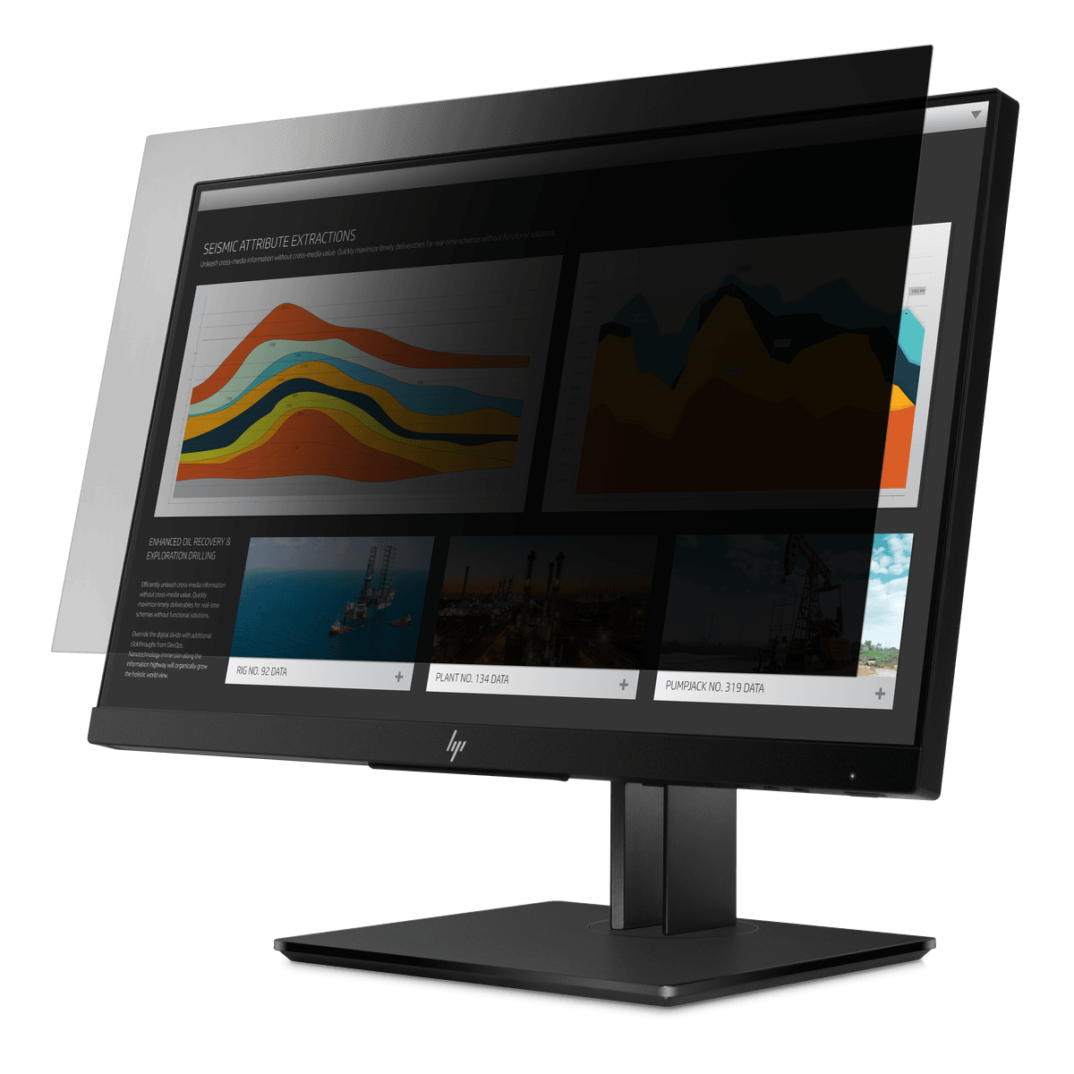 4Vu Anti-Glare Privacy Screen Filter for HP® EliteDisplay E223 & Z22n G2 Monitors - Landscape Orientation for Office, Gaming & Home Use