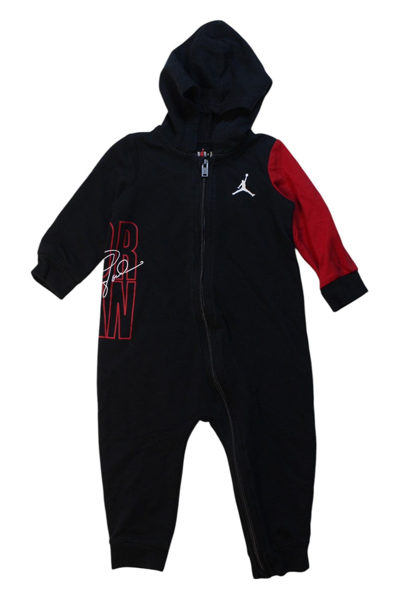 Air Jordan Hooded Romper for Baby Boys 12-18 Months - Soft Cotton Jumpsuit with Hood for Playtime, Outings & Casual Wear