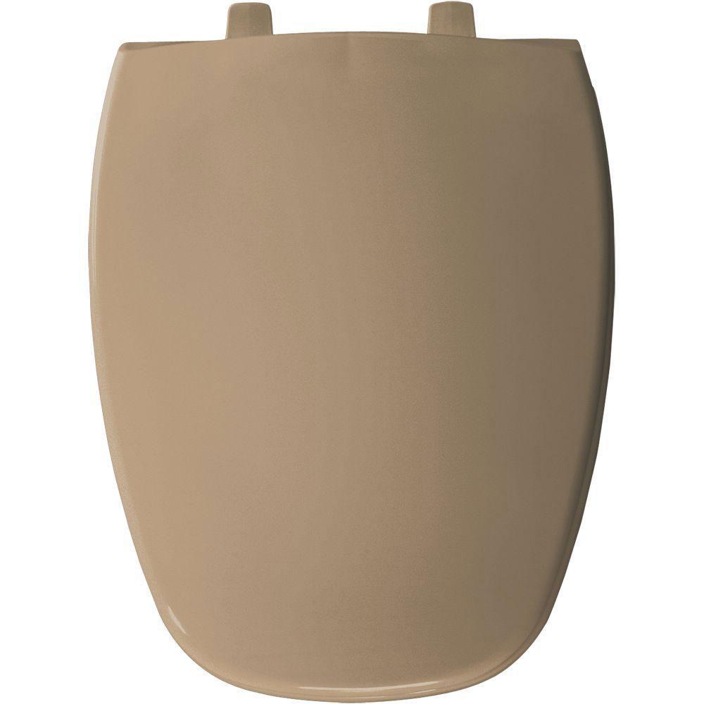 Bemis Elongated Closed Front Toilet Seat in Sand Color - Durable & Comfortable Bathroom Upgrade for Home & Commercial Use (Model 529864) - Perfect for Modern Bathrooms & High-Traffic Restrooms