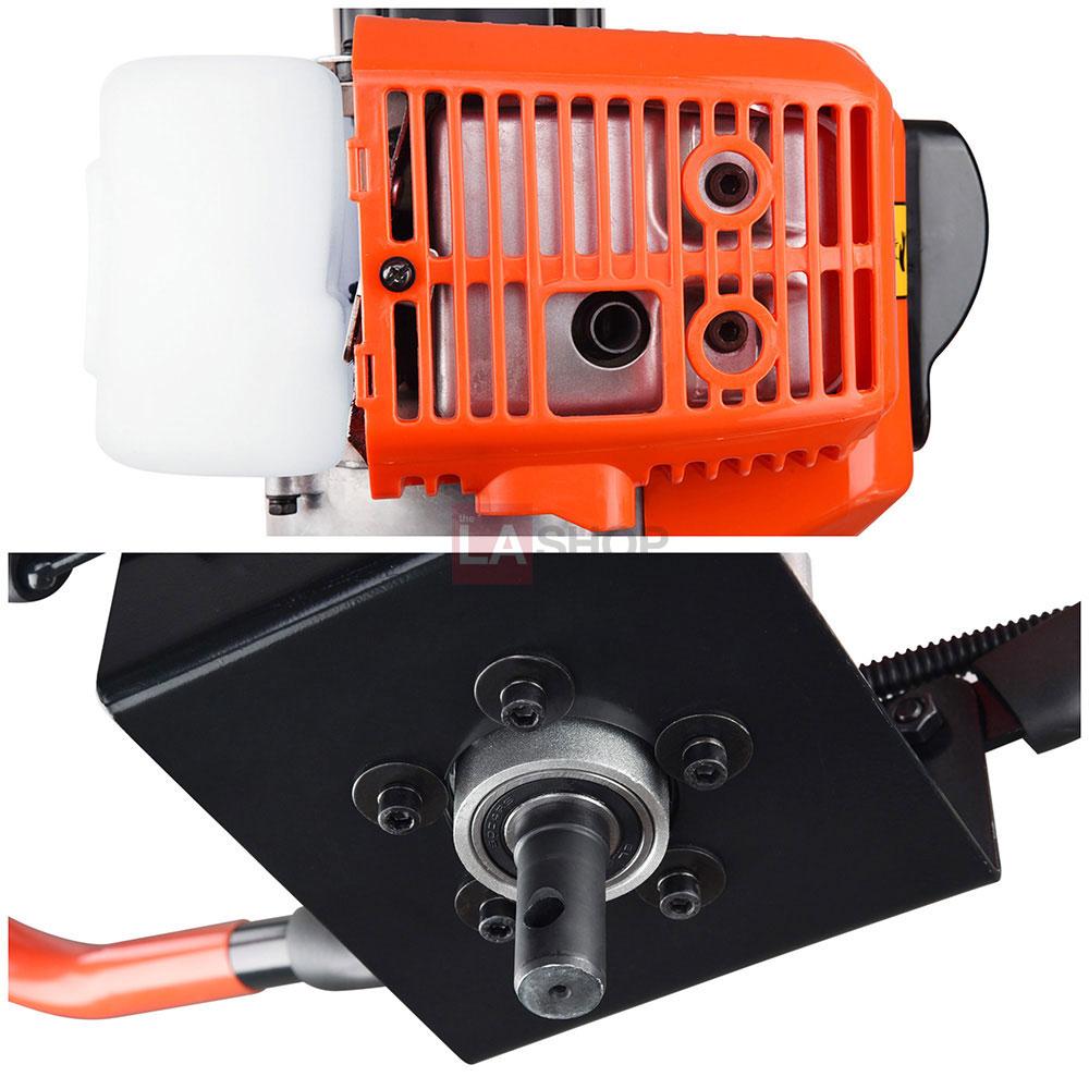 EPA Certified 52cc 2-Stroke Gas Post Hole Digger - 2.2HP Earth Auger Powerhead for Fencing, Gardening & Landscaping Projects