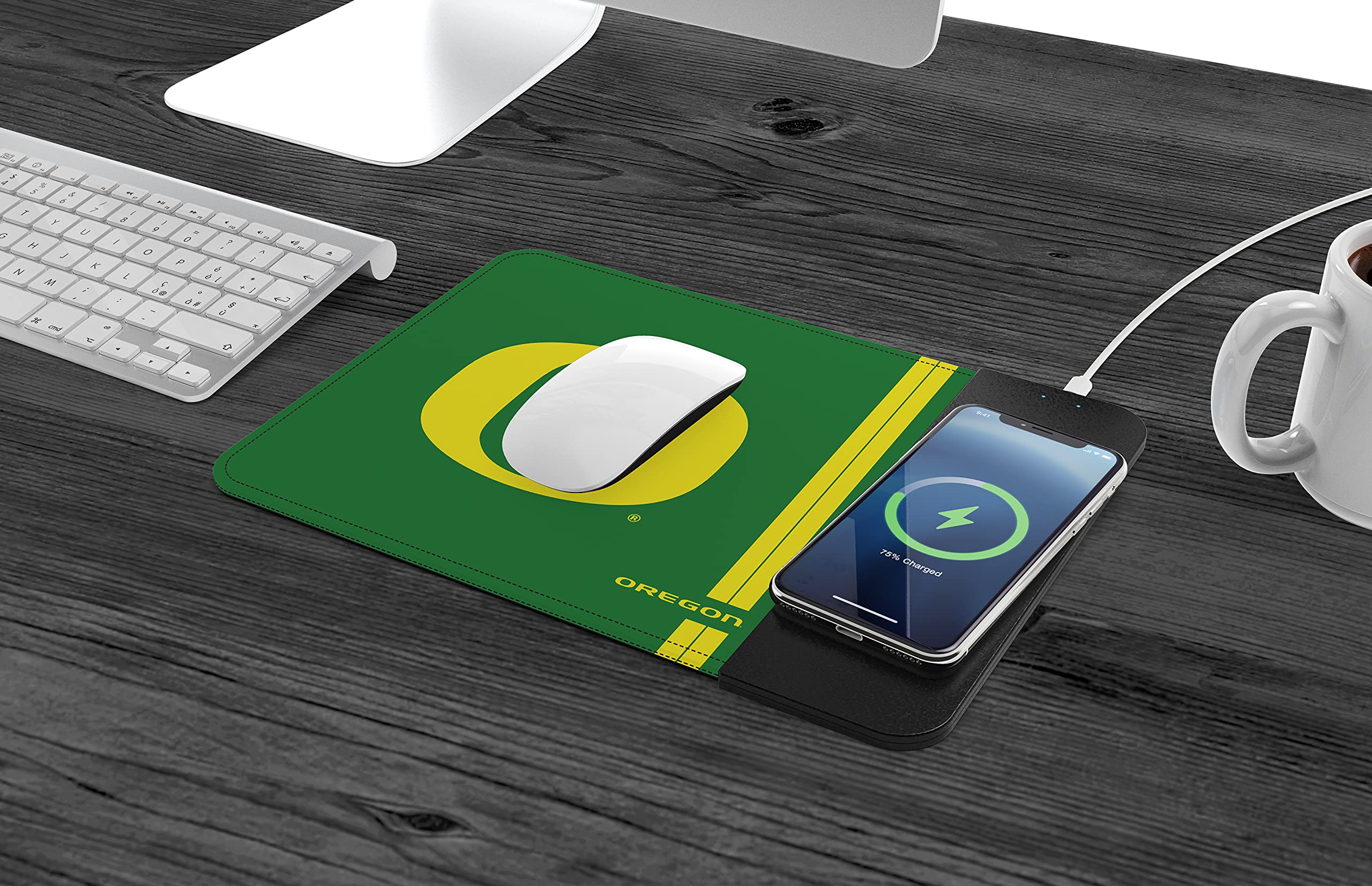 SOAR NCAA Unisex Wireless Charging Mouse Pad with Phone Holder - Perfect for Gaming, Office & Home Workspace Accessories