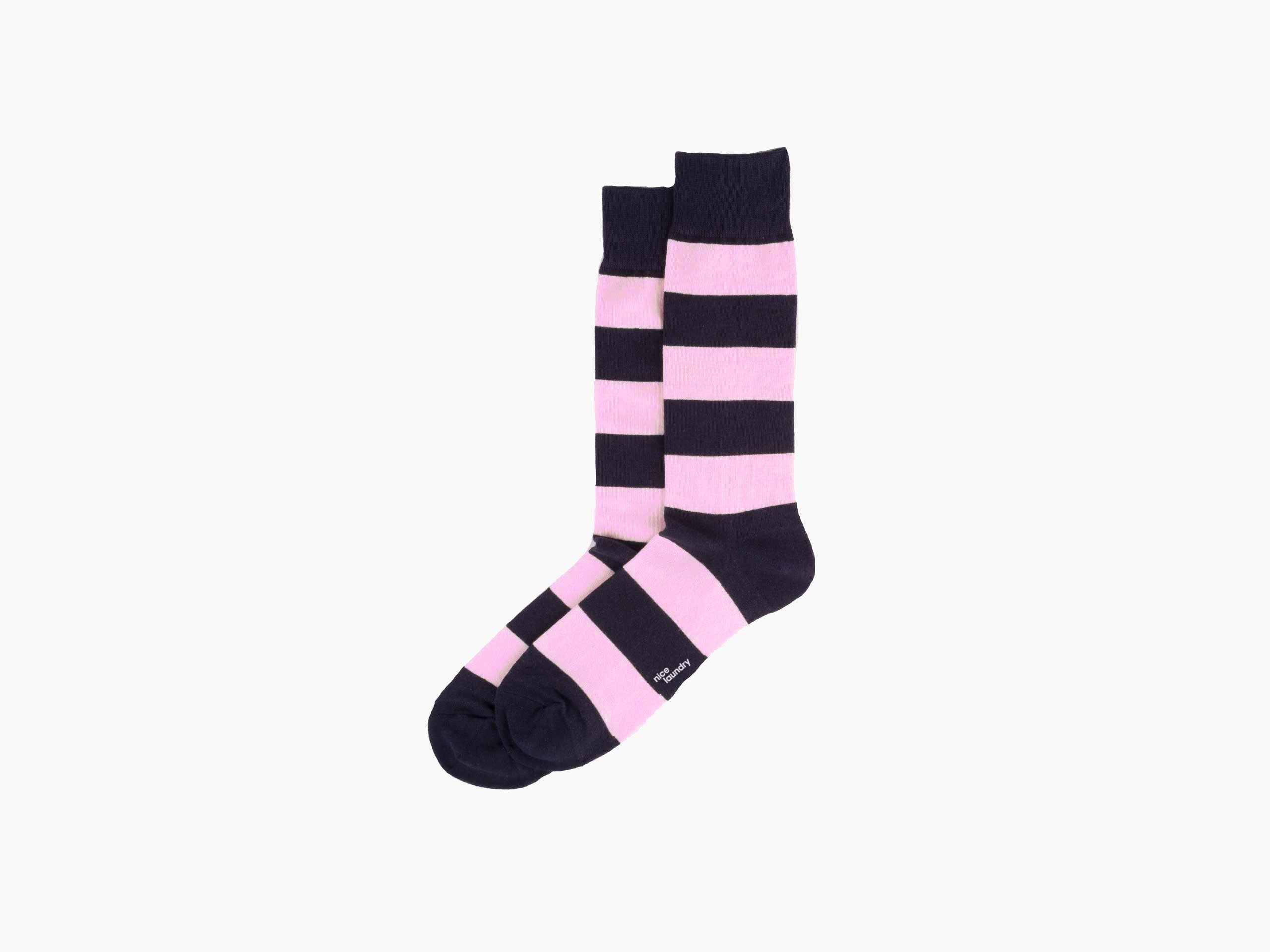 **Mid Stripe Navy Blue & Pink Casual Sneakers - Comfortable Walking Shoes for Men & Women - Perfect for Running, Gym, and Everyday Wear**