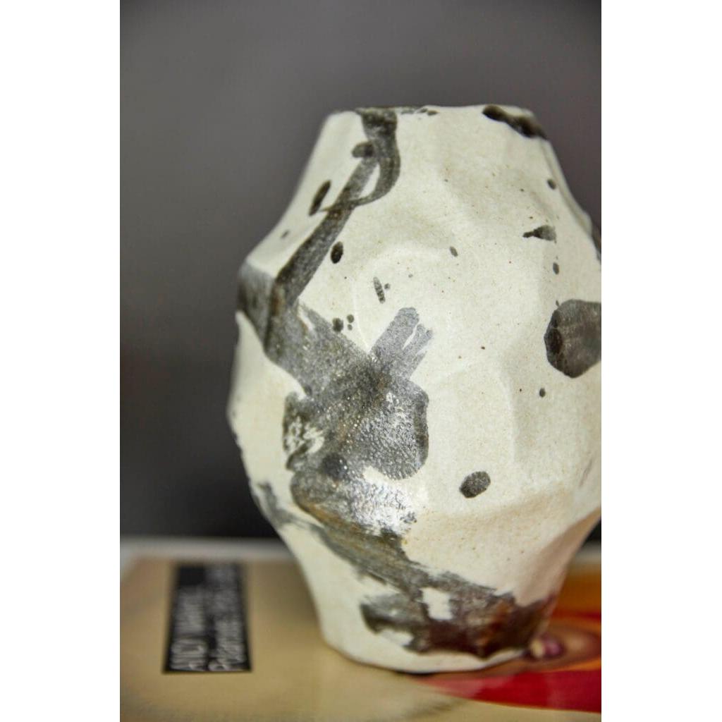 Cyan Design 10941 Modern Black and White Small Vase - Perfect for Home Decor, Wedding Centerpieces & Office Desks