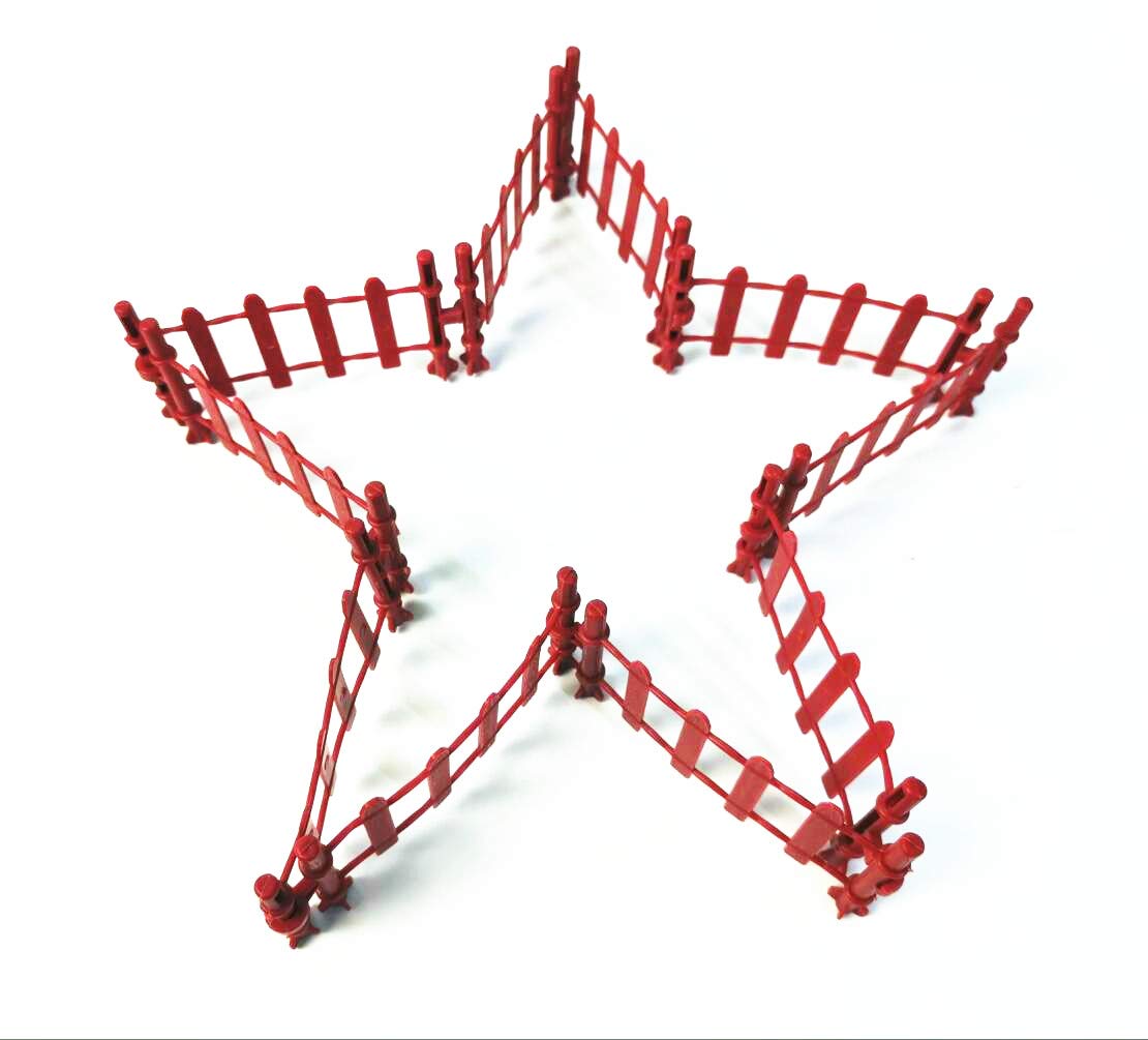 50PCS Mini Plastic Farm Fence Playset - Horse Corral Fencing, Animal Figurines & Cake Toppers for Kids - Perfect for Farm-Themed Parties, Cake Decorations & Educational Play