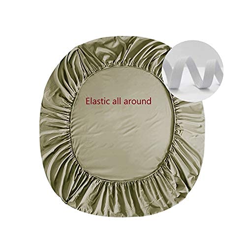 1PC 800TC 100% Pima Cotton Deep Pocket Fitted Sheet - Queen Size, Modilan Green | Luxury Soft Bedding for Hotel & Home Use