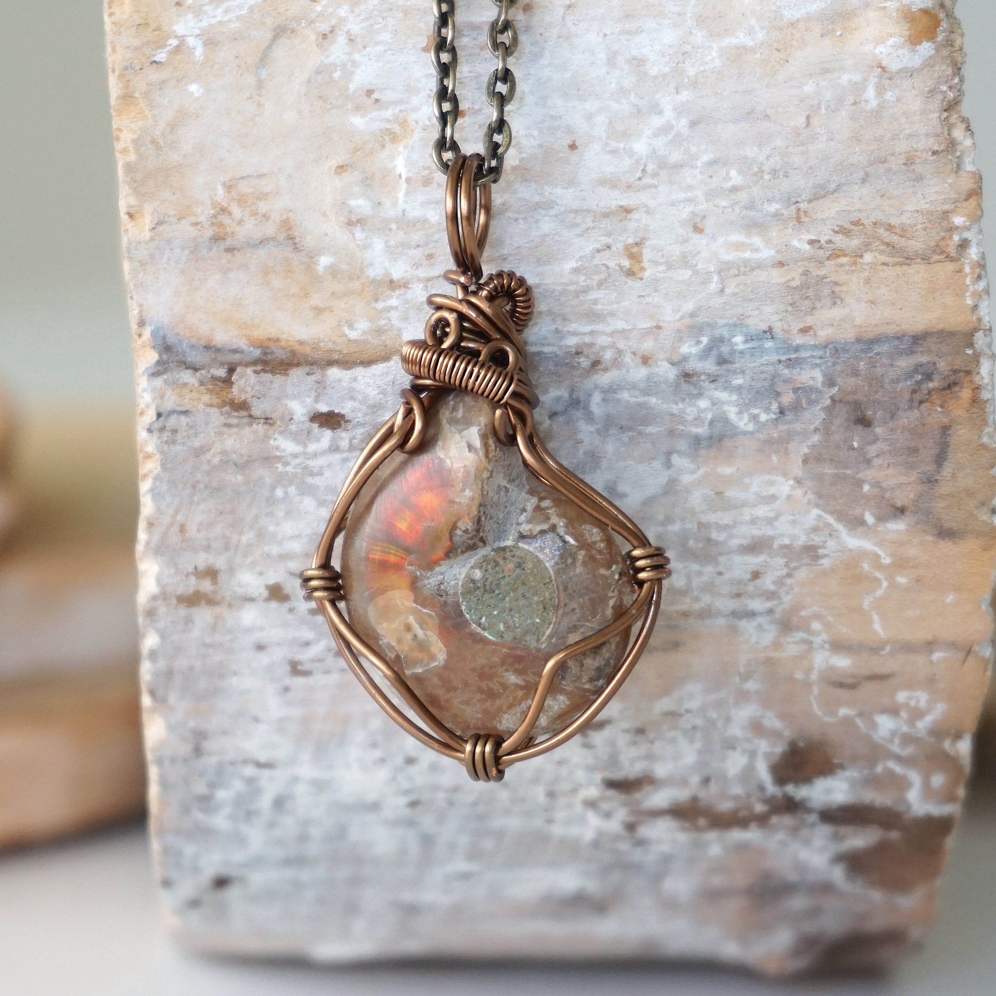 Ammonite Fossil Pendant Necklace - Antique Bronze Jewelry for Women, Men - Perfect for Gifts, Boho Style & Everyday Wear