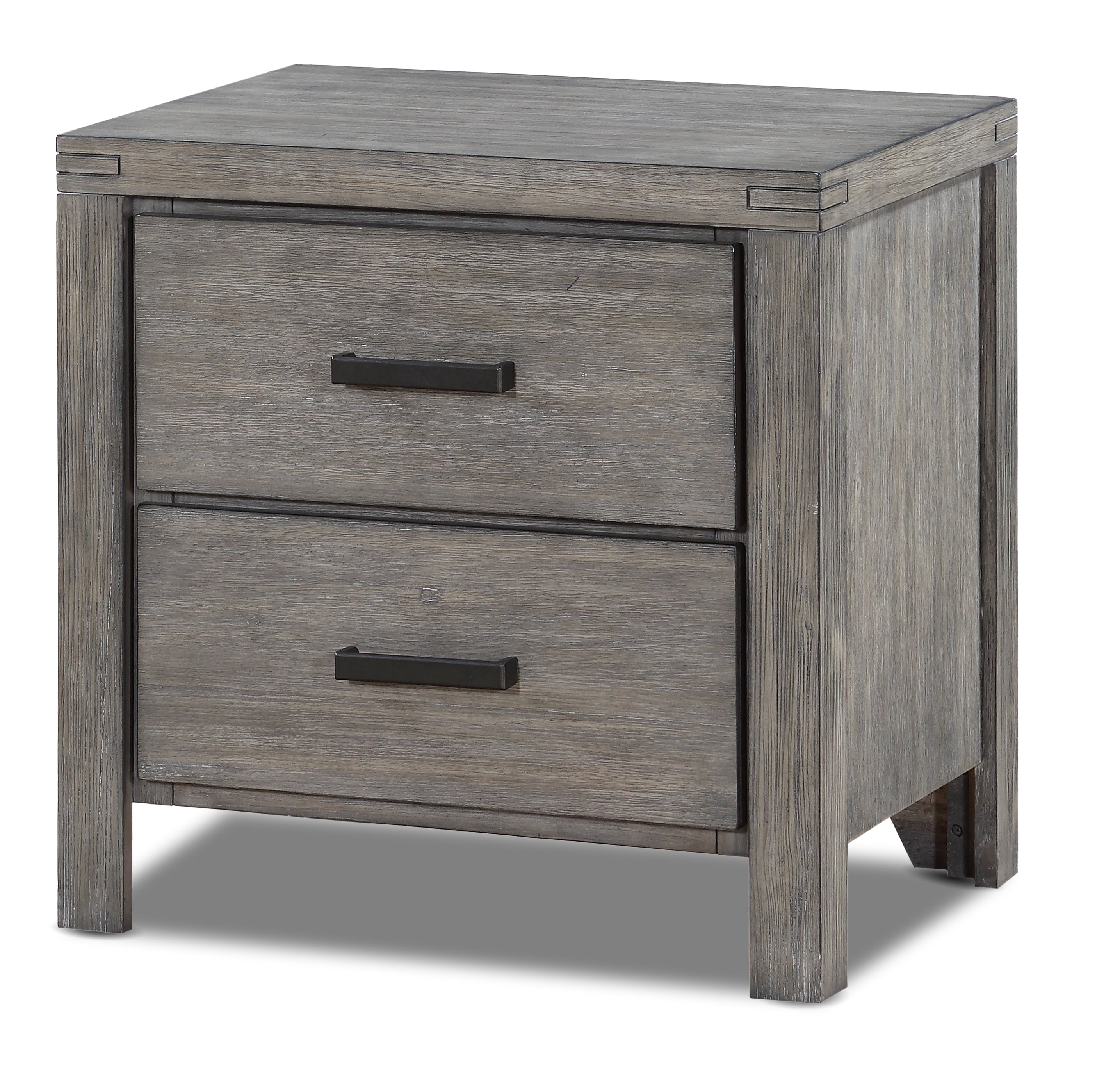 Copeland 6-Piece King Size Storage Bedroom Set - Wire Brushed Grey Finish - Complete Bedroom Furniture for Master Bedroom & Guest Room Organization