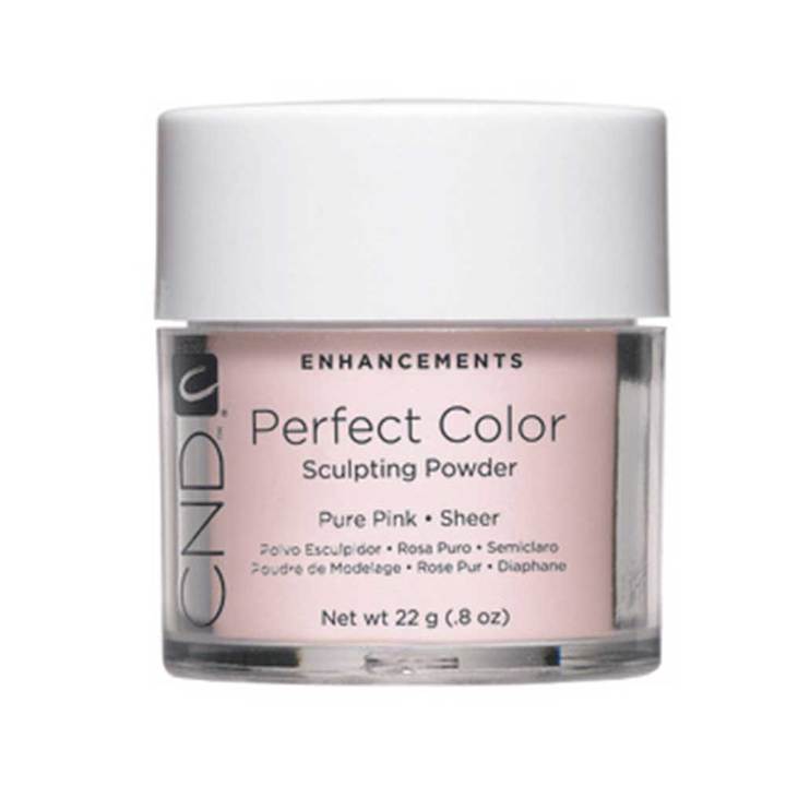 CND Enhancements Perfect Color Sculpting Powders - Pure Pink Sheer Nail Powder for Professional Salon & DIY Manicure | Long-Lasting Gel Polish for French Tips & Nail Art Designs