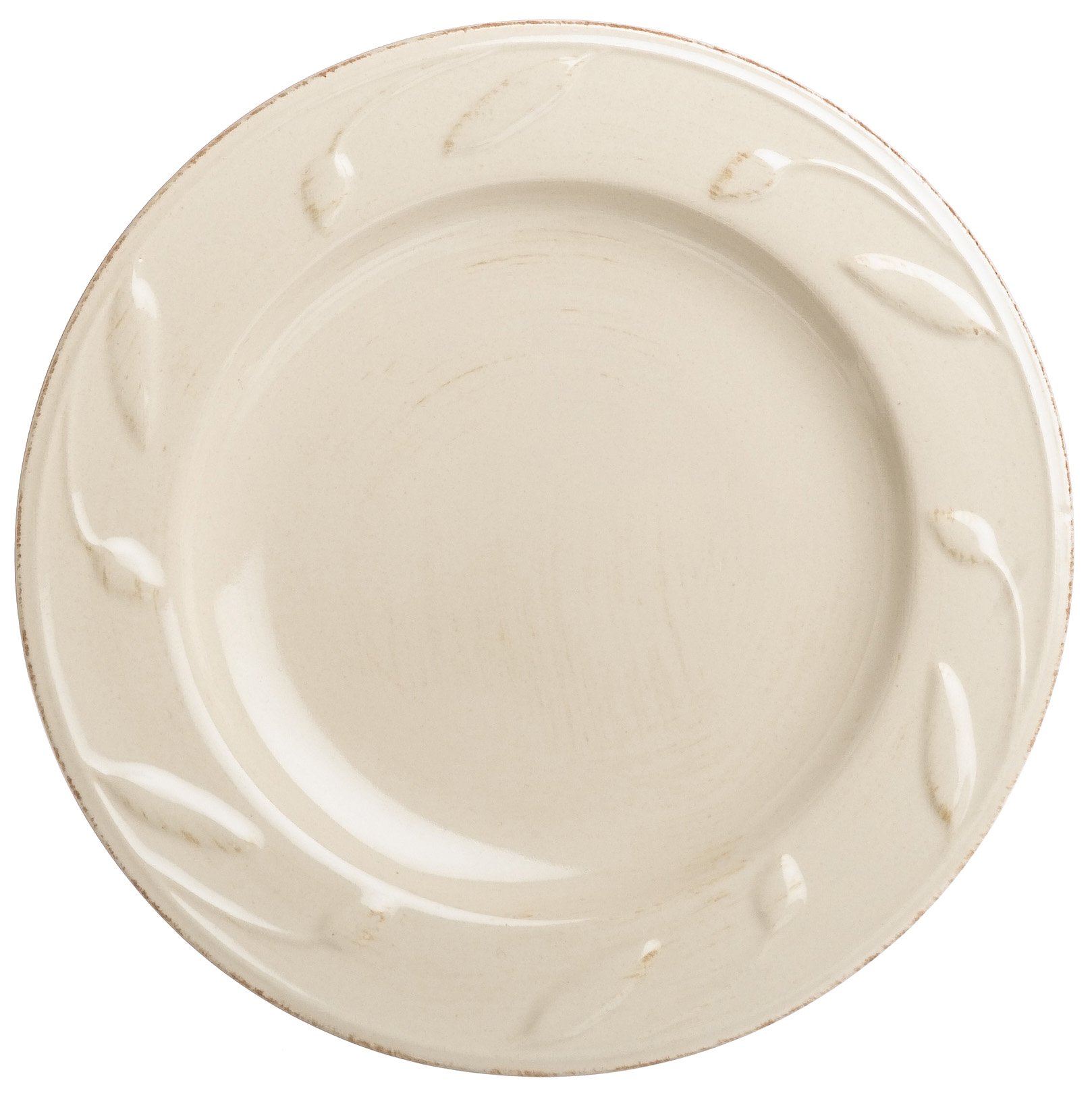 Signature Housewares Sorrento Collection 8-Inch Salad Plates - Set of 6, Ivory Antiqued Finish - Elegant Dinnerware for Restaurants, Weddings & Home Entertaining