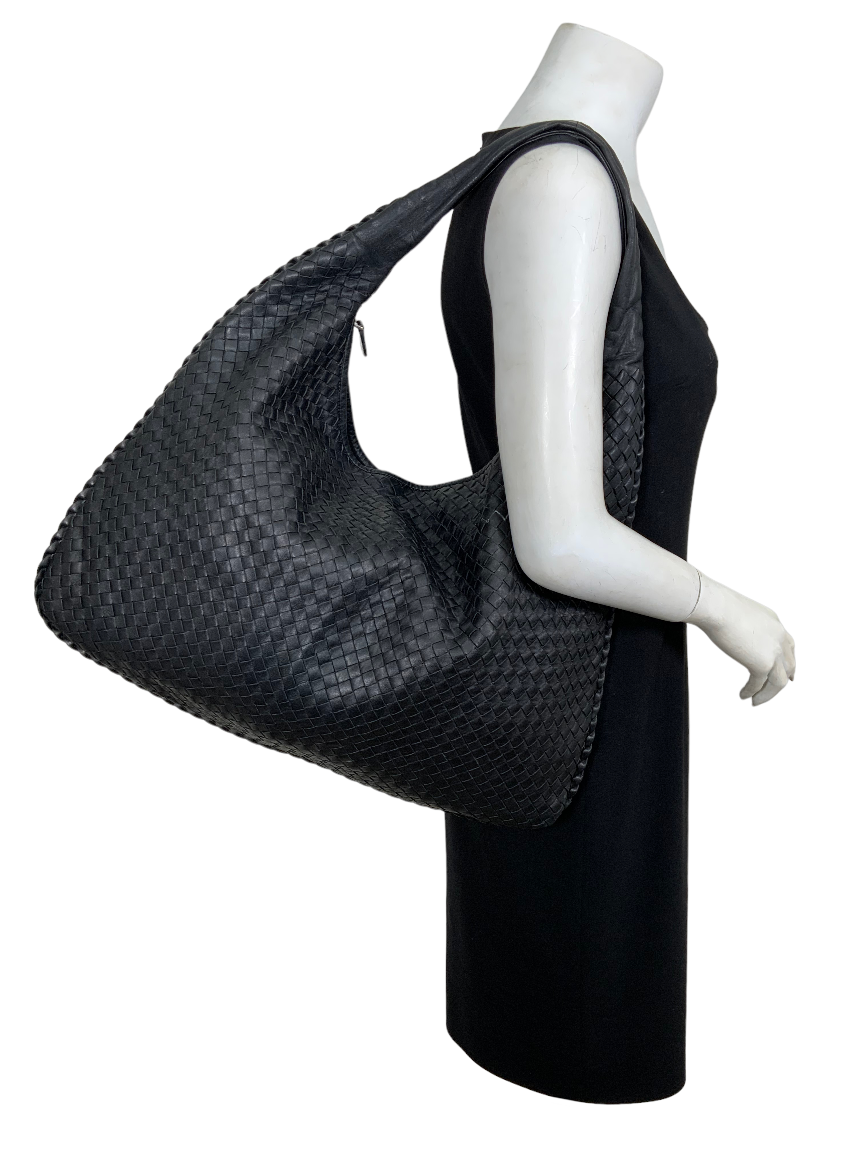 Bottega Veneta Nappa Intrecciato Maxi Hobo Bag - Premium Leather Shoulder Tote for Women | Perfect for Work, Travel & Everyday Luxury