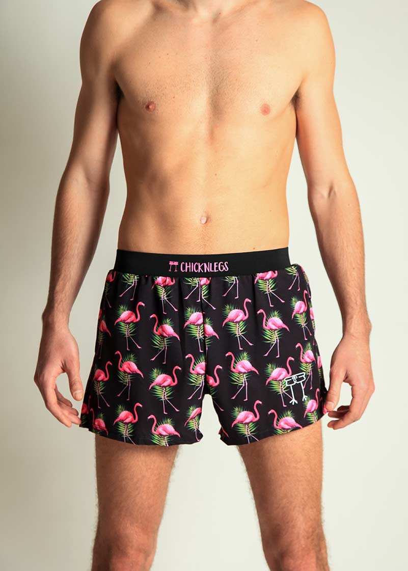 Men's Flamingo 4 Half Split Running Shorts - Lightweight Quick-Dry Athletic Shorts for Gym, Jogging & Summer Workouts