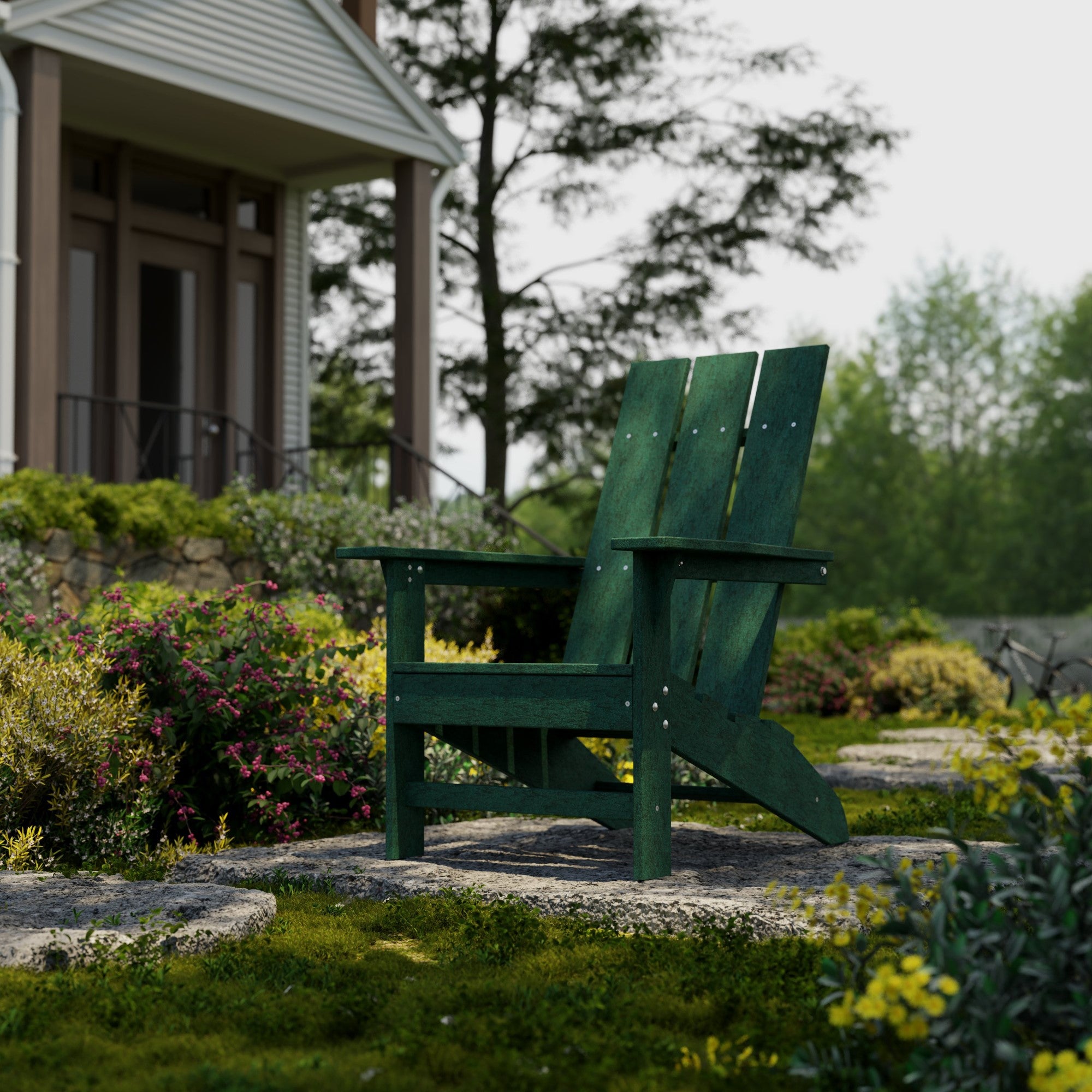 Freedom Modern Adirondack Chair - Weather-Resistant Outdoor Lounge Chair for Patio, Garden & Poolside Relaxation | Comfortable & Durable Polywood Furniture