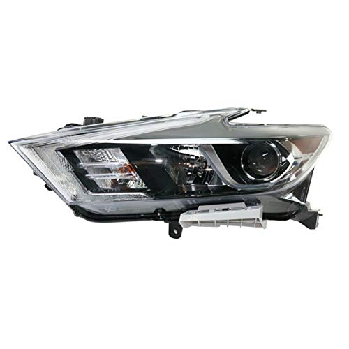 Compatible with 2016-2018 Nissan Maxima Front LED Headlight Assembly - Left Driver Side Replacement with Bulbs | Perfect for Night Driving & Enhanced Visibility