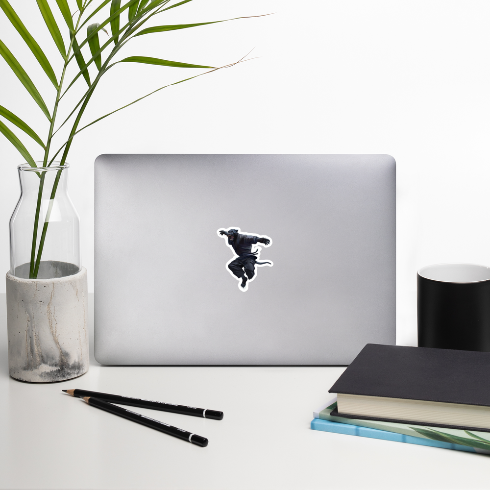 Zoo Jitsu Fighters Paulo the Panther Bubble-Free Sticker - Waterproof Vinyl Decal for Laptops, Cars, Water Bottles & DIY Crafts
