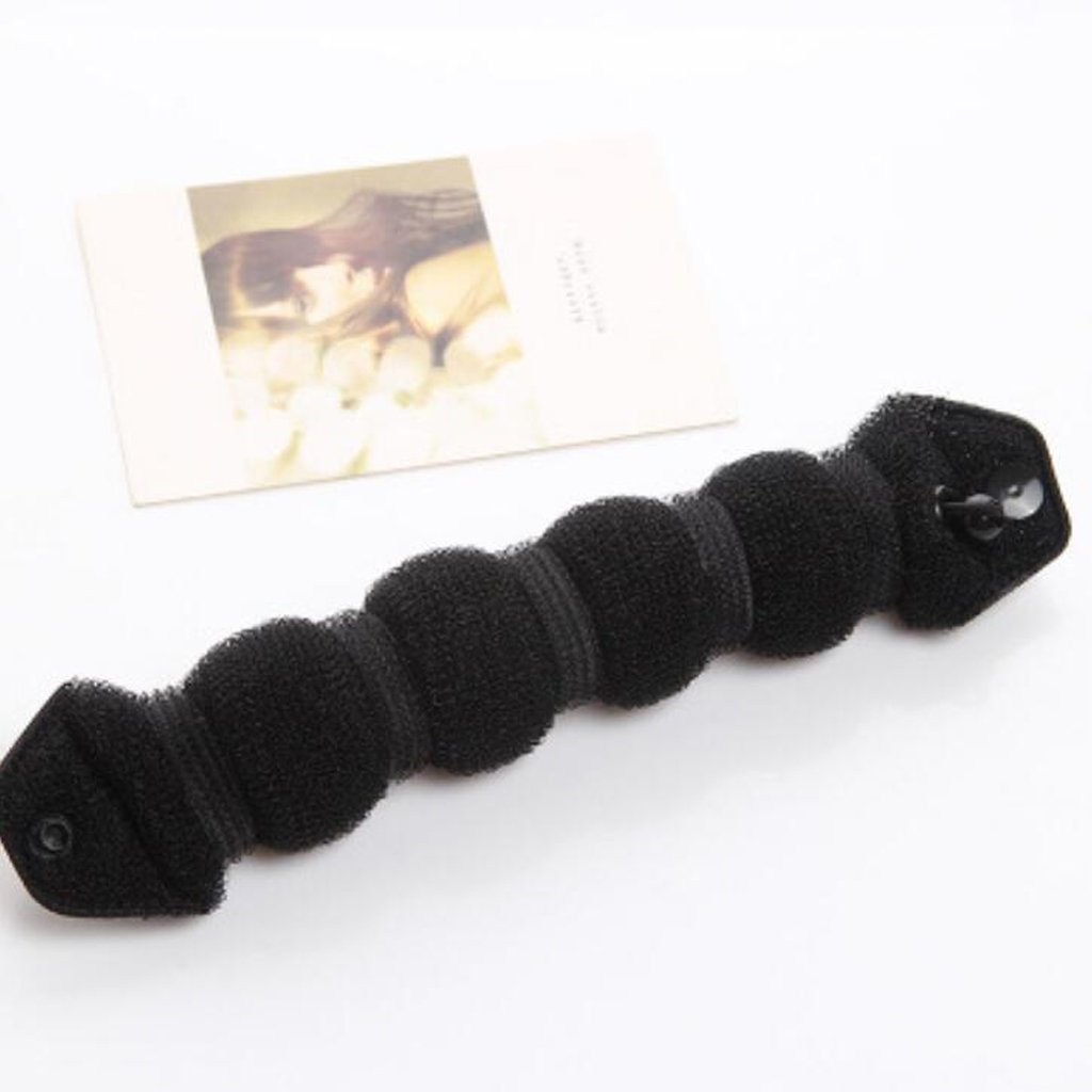 2 Pack Black Sponge Hair Donut Bun Maker - Magic Styling Ring Shaper Tool for Perfect Buns & Updos (Great for Weddings, Parties & Everyday Hairstyles)