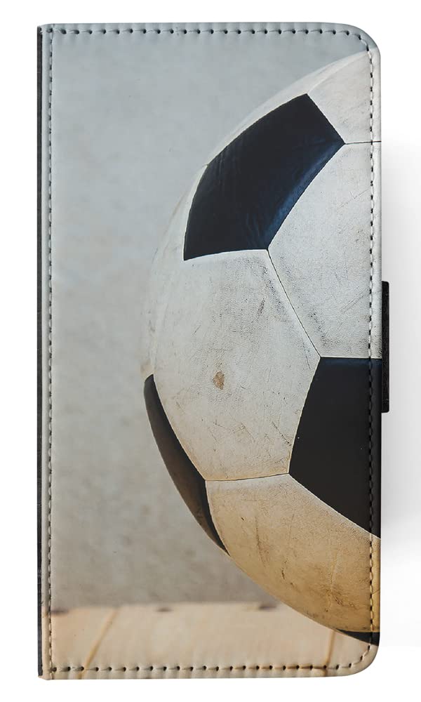Multicolor Soccer Ball Design Flip Wallet Phone Case for Apple iPhone X & Xs - Perfect for Sports Fans, Soccer Games & Everyday Use