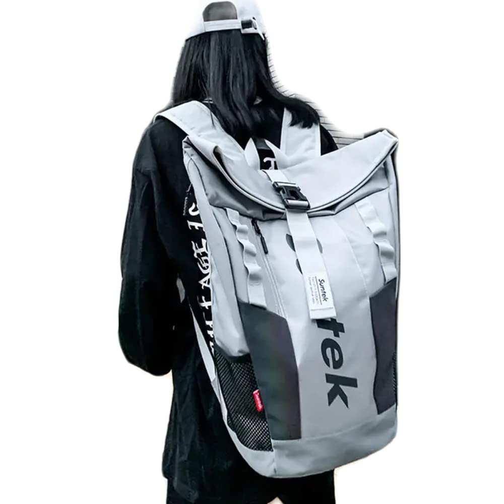 Waterproof Reflective Cycling Backpack - Anti-Theft Hiking Daypack for Outdoor Travel & Commuting, Laptop Compatible Water-Resistant Bike Backpack (Grey) - Perfect for Cycling, Hiking, Camping and Daily Commute