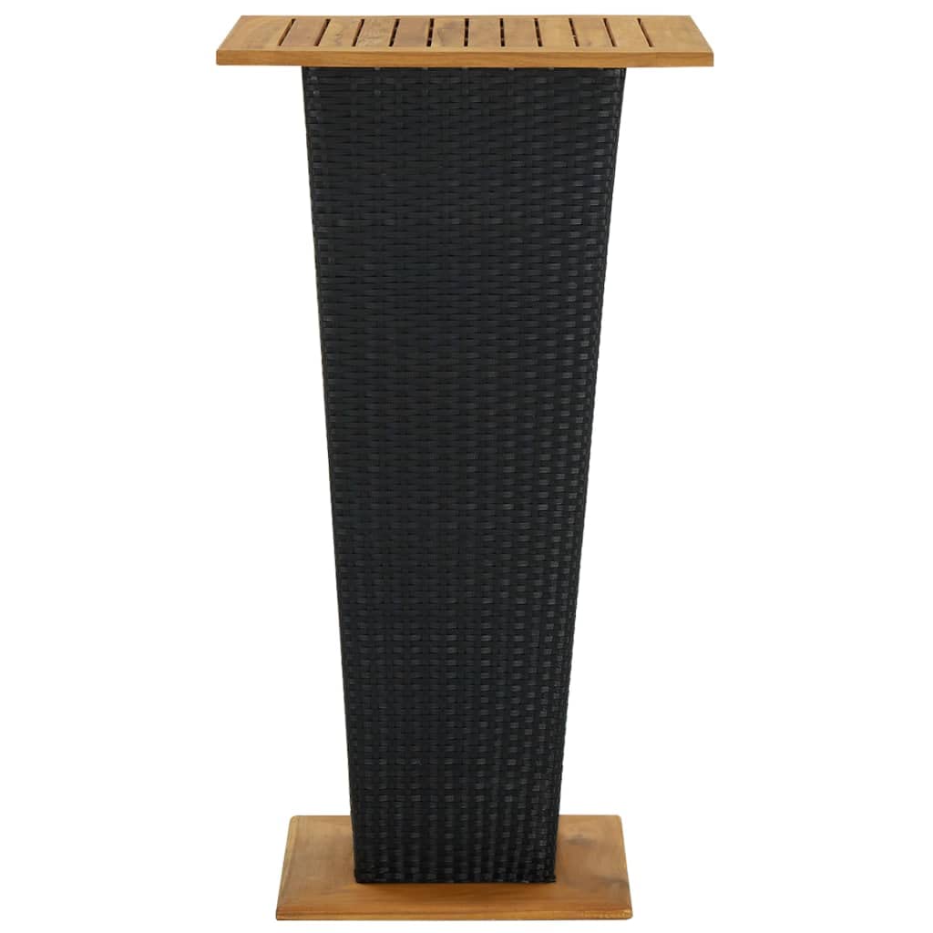 vidaXL 5-Piece Patio Bar Set with Cushions - Black Poly Rattan Outdoor Dining Furniture for Garden, Balcony, Backyard & Terrace | Perfect for Entertaining, Relaxing & Al Fresco Dining