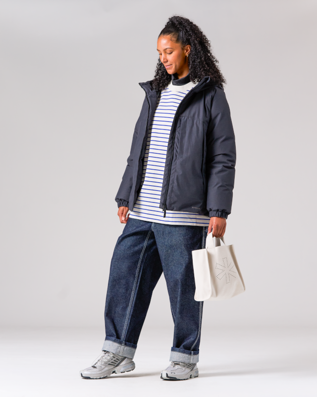 Sustainable Recycled Cotton Denim Wide Leg Pants for Women - Eco-Friendly High Waisted Loose Fit Trousers - Perfect for Casual Outings, Workwear & Boho Style