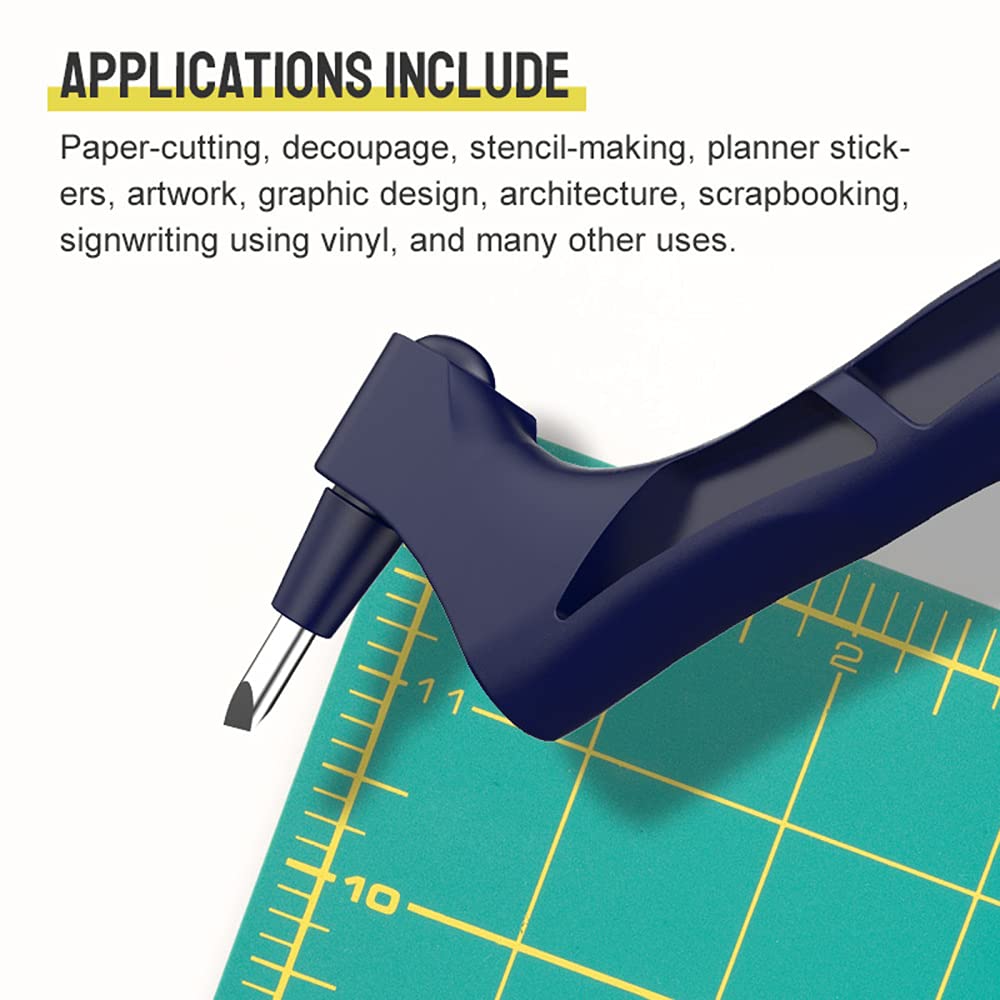 Precision Carving Craft Knife Set - Stainless Steel Hobby Knife with 360° Rotating Blade & 10 Replaceable Cutter Heads for DIY Art, Woodworking, Paper Cutting, Model Making - Perfect for Artists, Crafters & DIY Enthusiasts