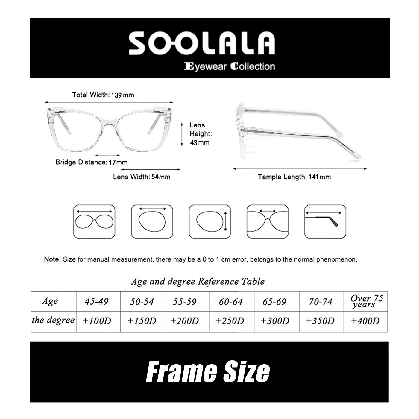 SOOLALA Blue Light Blocking Glasses for Women - TR90 Computer Reading Glasses with Butterfly Frame - Anti Eye Strain for Digital Screen Use - Perfect for Office, Gaming & Nighttime Reading
