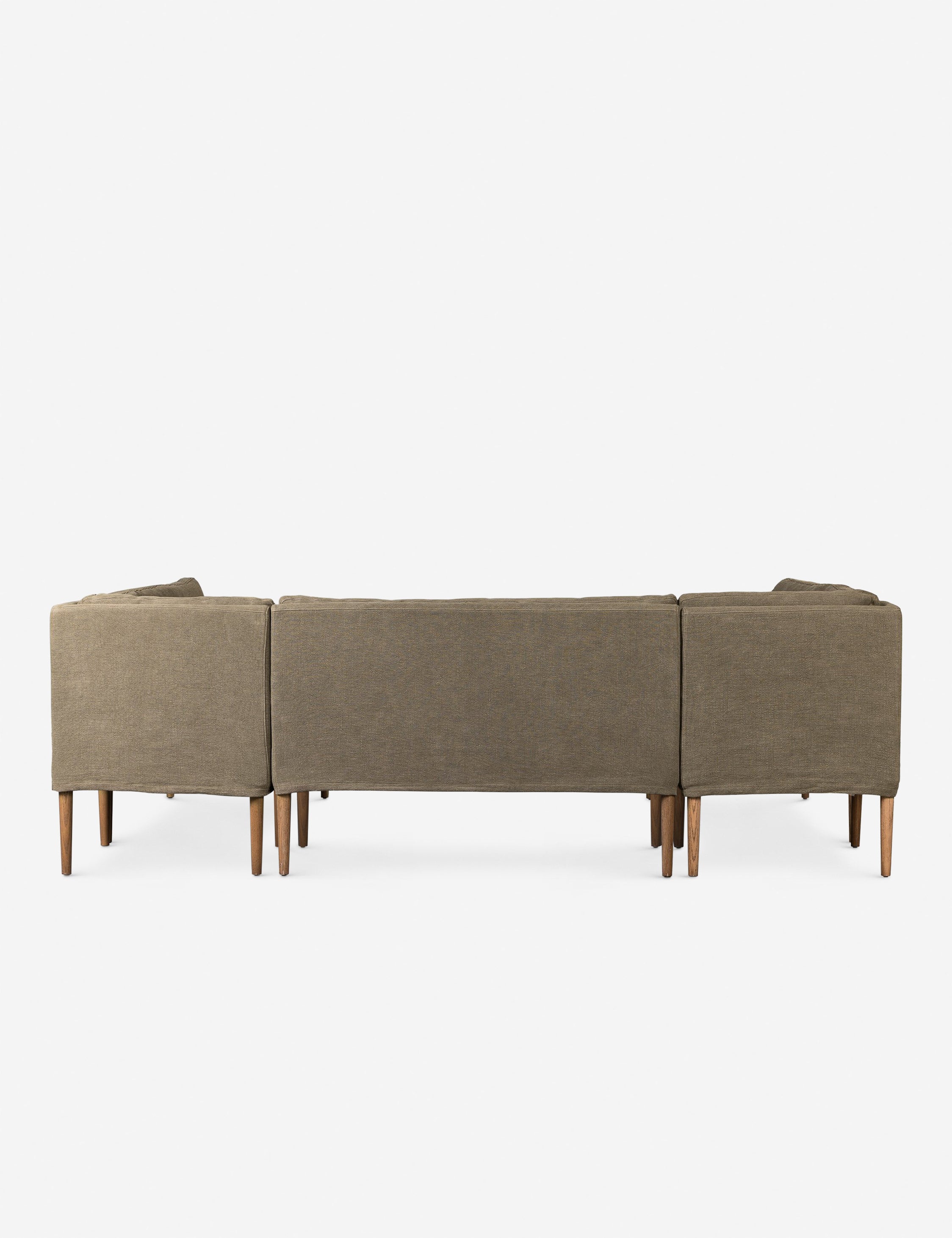 Aurelia U-Shaped Dining Banquette by Amber Lewis x Four Hands - Modern Upholstered Booth Seating for Kitchen, Dining Room & Breakfast Nook