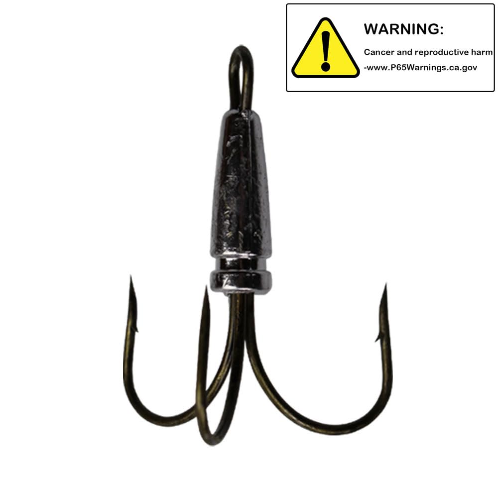 Premium Weighted Treble Fishing Hooks - 2 Pack with 5 Sizes (0.7oz, 1.1oz, 1.6oz, 2.1oz, 2.8oz) for Bass, Catfish & Saltwater Fishing | Heavy Duty Snagging Hooks for Freshwater & Ocean Angling