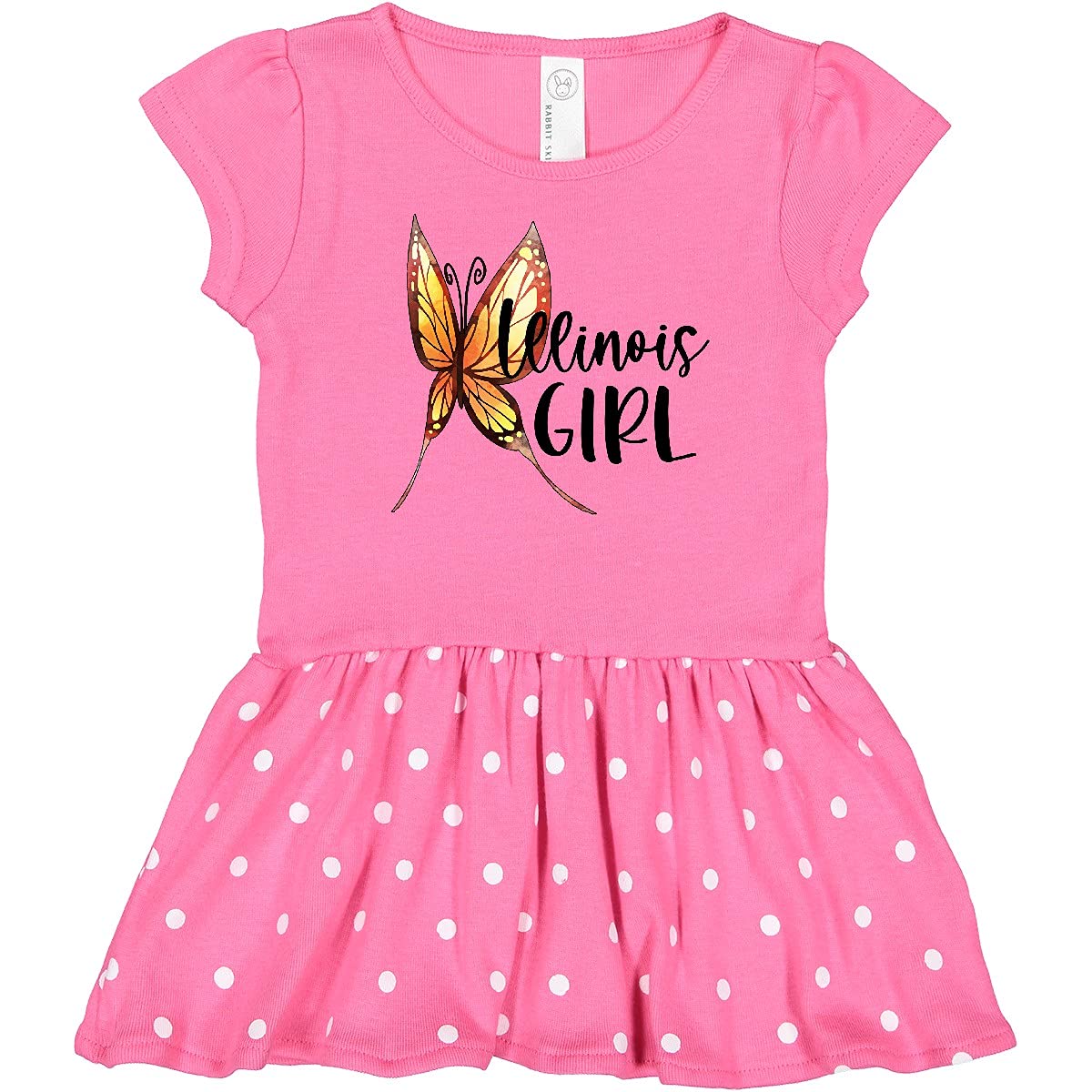 Inktastic Illinois Girl Butterfly Infant Dress - Cute Baby Girl Outfit for Special Occasions, Photos & Everyday Wear