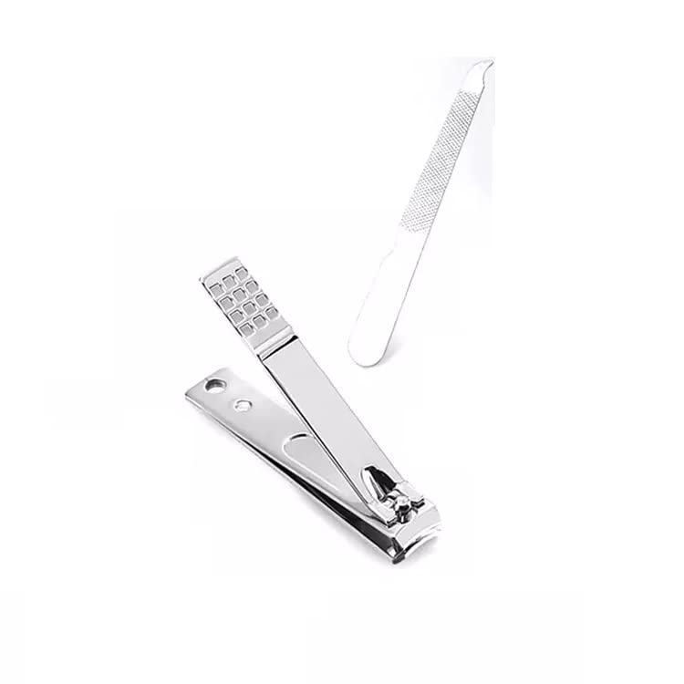 Premium Nail Clipper Set with Nail File - Professional Stainless Steel Nail Clippers & Emery Board for Men & Women - Perfect for Home, Travel, and Salon Use