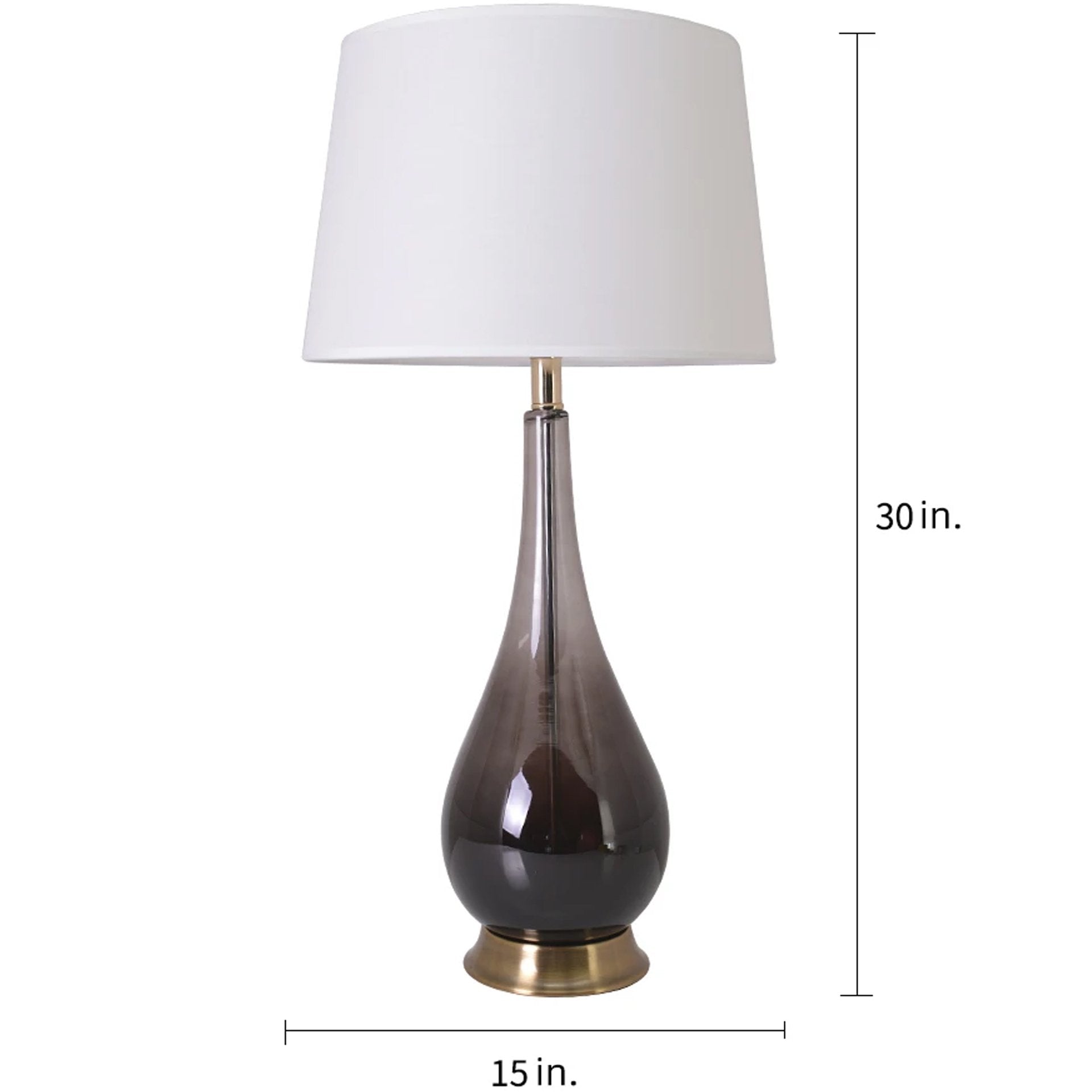 Tulip Big Translucent Ombre Glass Table Lamp Set of 2 - 30 Inch Modern Home Decor Lighting for Living Room, Bedroom & Office