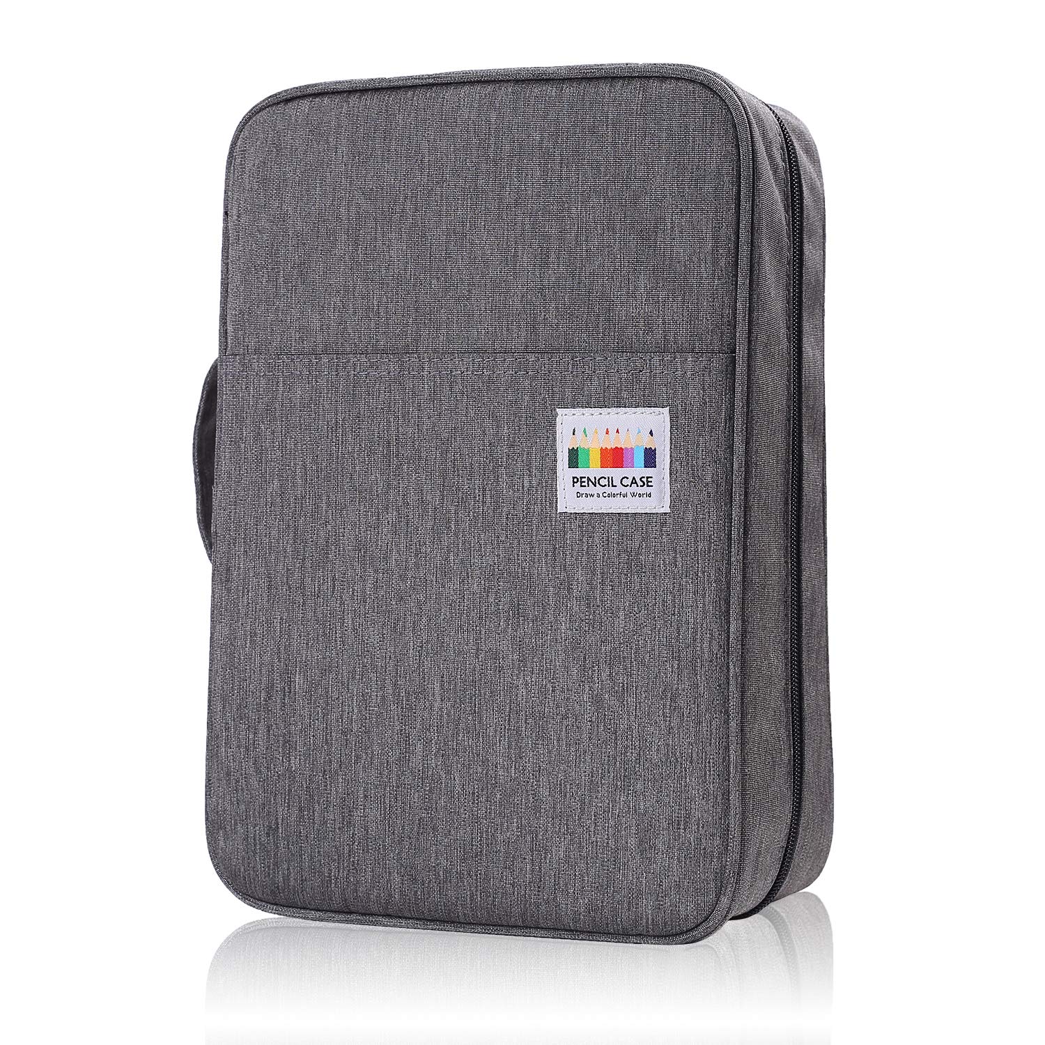 Shulaner Large Capacity Nylon Pencil Case - Holds 300 Colored Pencils or 200 Gel Pens with Zipper Closure, Perfect Organizer for Students & Artists - Ideal for School, Office, Art Classes & Travel