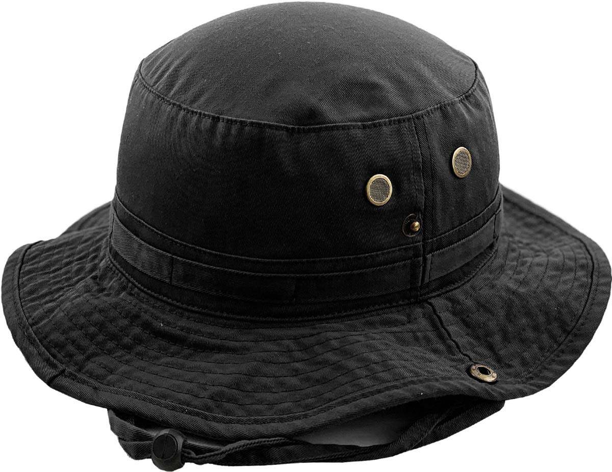 KB-BUCKET2 Boonie Bucket Hat for Men & Women - UPF 50+ Sun Protection, Adjustable Chin Strap, Lightweight Outdoor Cap for Fishing, Hiking, Camping, Beach & Summer Activities