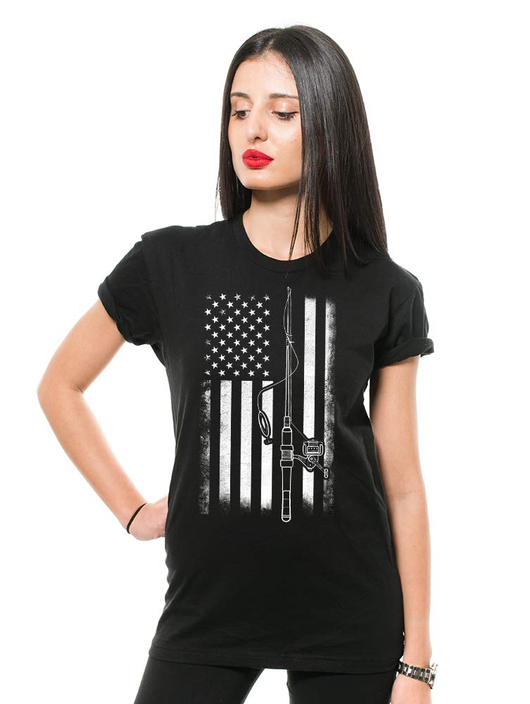 American Flag Fishing T-Shirt - Funny Graphic Tee for Men | Outdoor & Casual Wear