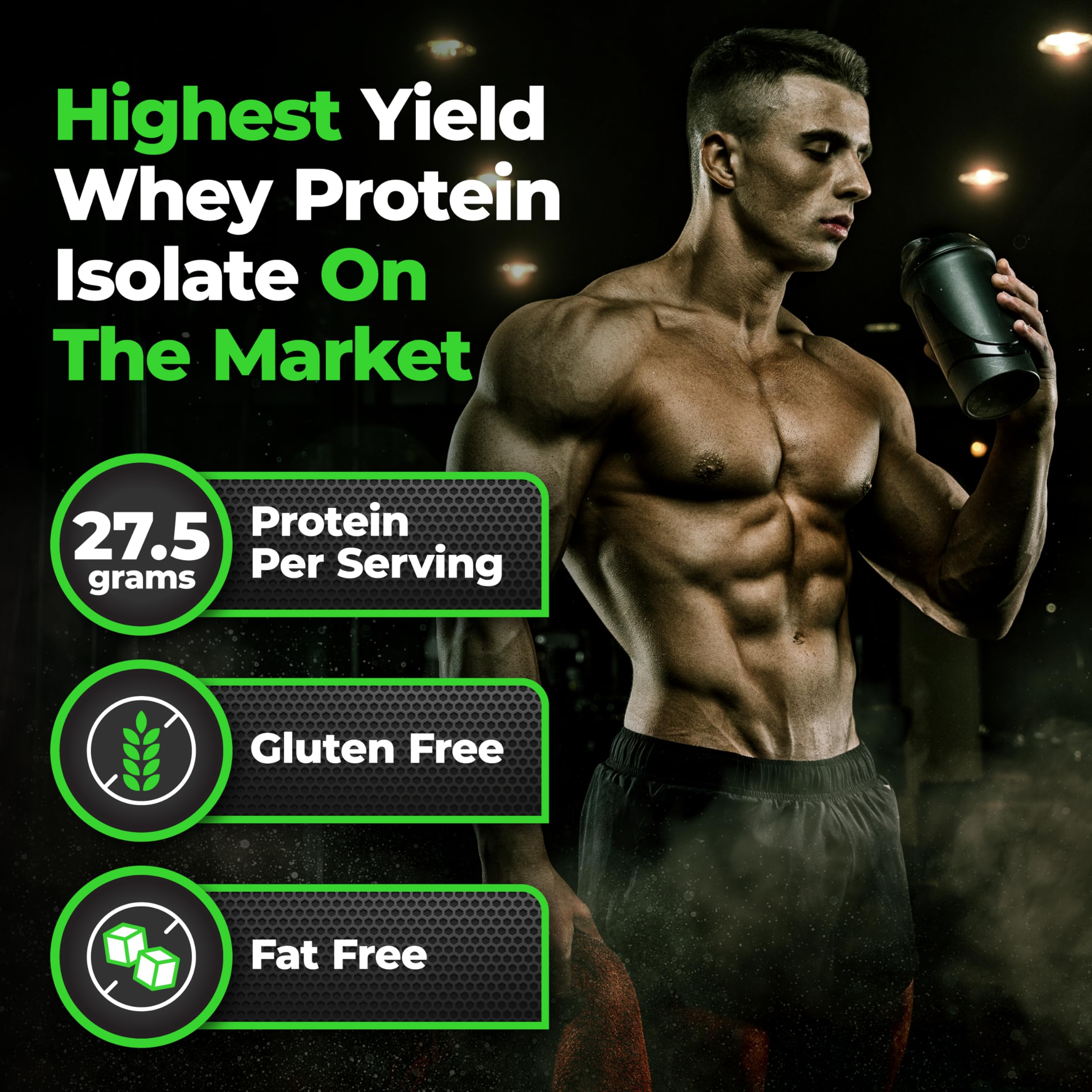 Species Nutrition Isolyze Whey Protein Powder - 100% Pure Whey Isolate for Muscle Growth & Recovery - 27.5g Protein Per Serving - Sugar Free & Low Fat - Vanilla Ice Cream Flavor (22 Servings) | Post-Workout Supplement for Athletes & Fitness Enthusiasts