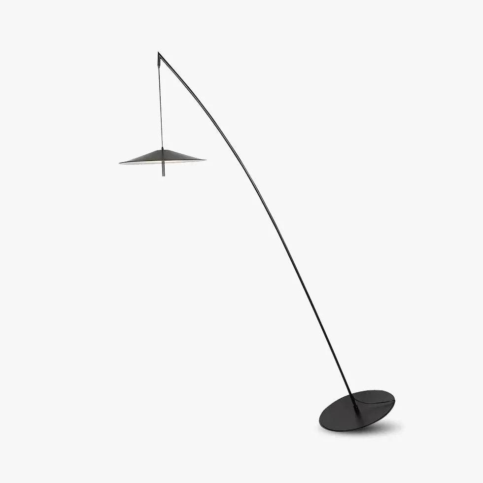 Modern Tilted Hanging Curved Arm Floor Lamp - Adjustable Reading Light for Living Room, Bedroom, or Office Decor