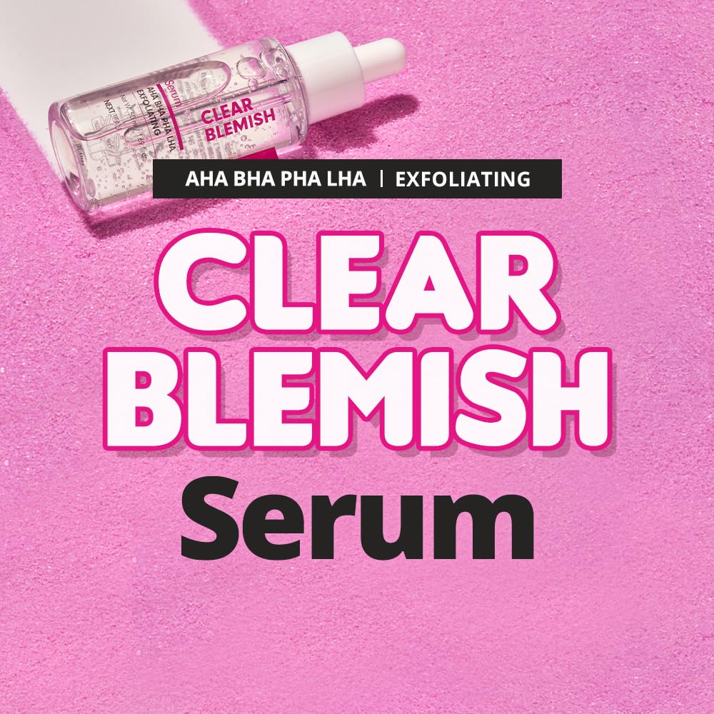 Clear Blemish Serum 1.69 fl.oz - AHA/BHA Facial Ampoule & Peel Treatment | Korean Skincare for Acne & Dark Spots | Daily Brightening & Exfoliating Routine