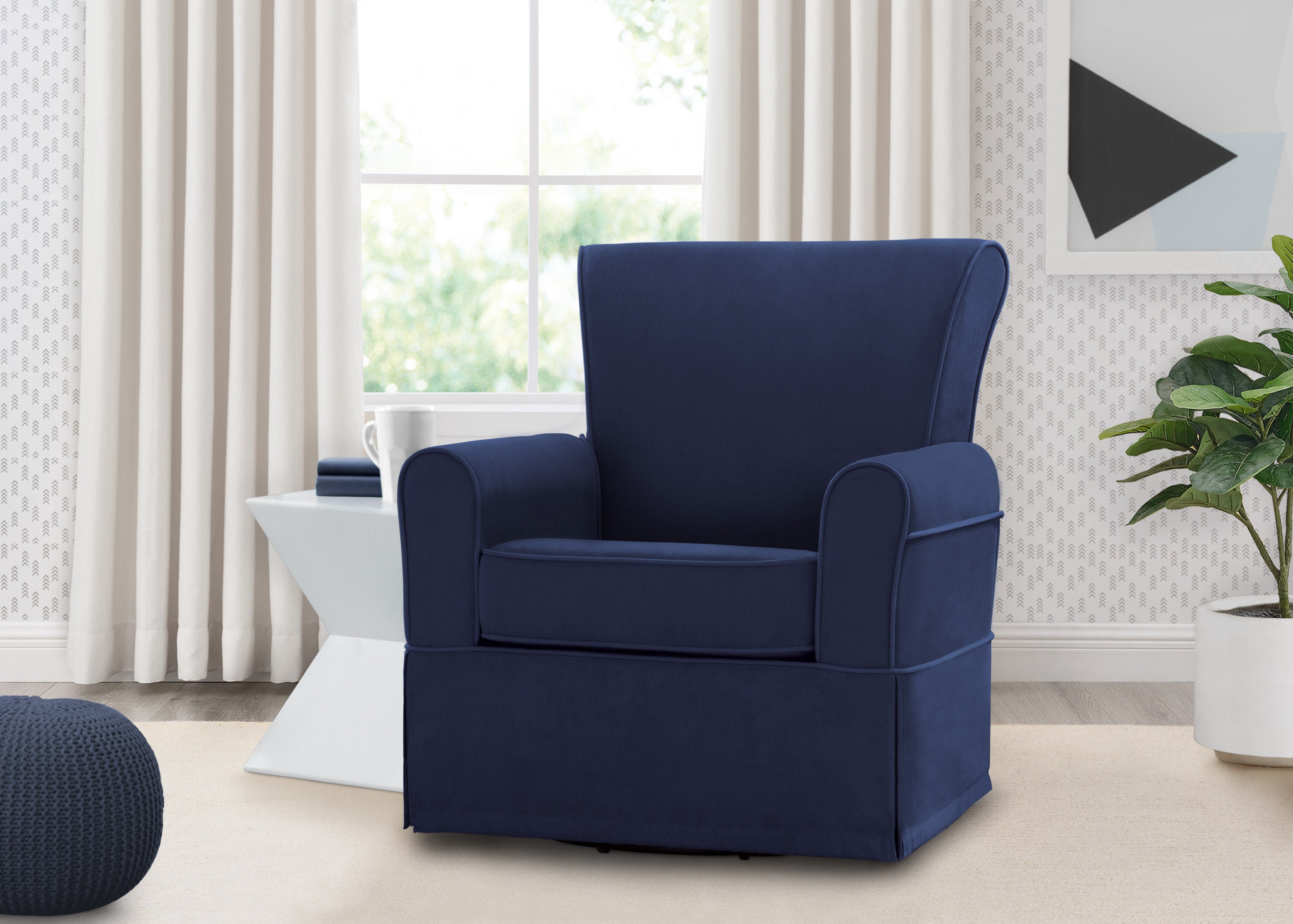 Benbridge Upholstered Glider Recliner Chair - Comfortable Nursery Rocking Chair with Padded Seat and Back Support - Perfect for Baby Nurseries, Living Rooms & Bedrooms