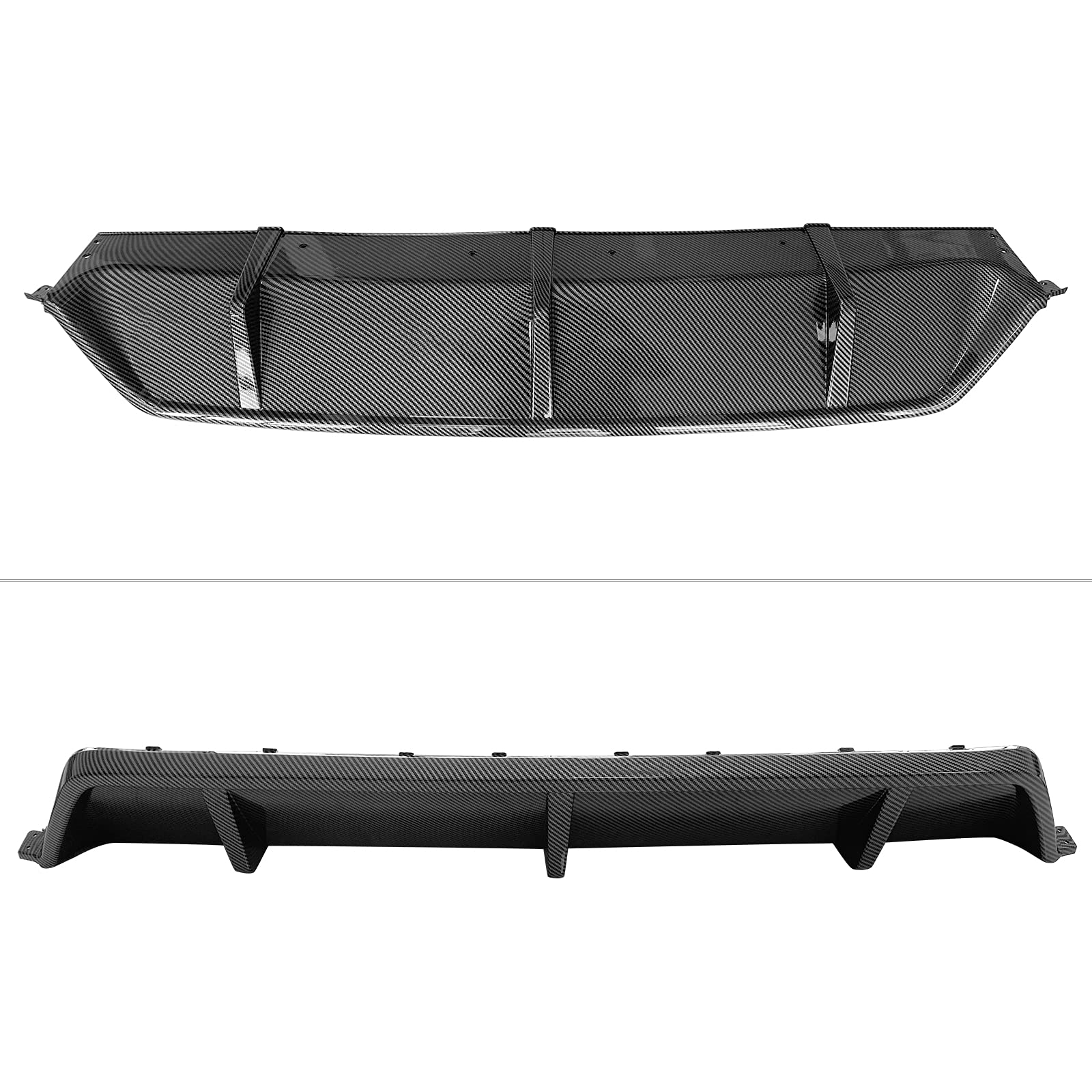 IKON MOTORSPORTS Rear Diffuser for 2019-2025 BMW G05 X5 M Sport - Carbon Fiber Print ABS & PP Bumper Lip Body Kit Replacement | Enhances Aerodynamics & Sporty Look for X5 M Models