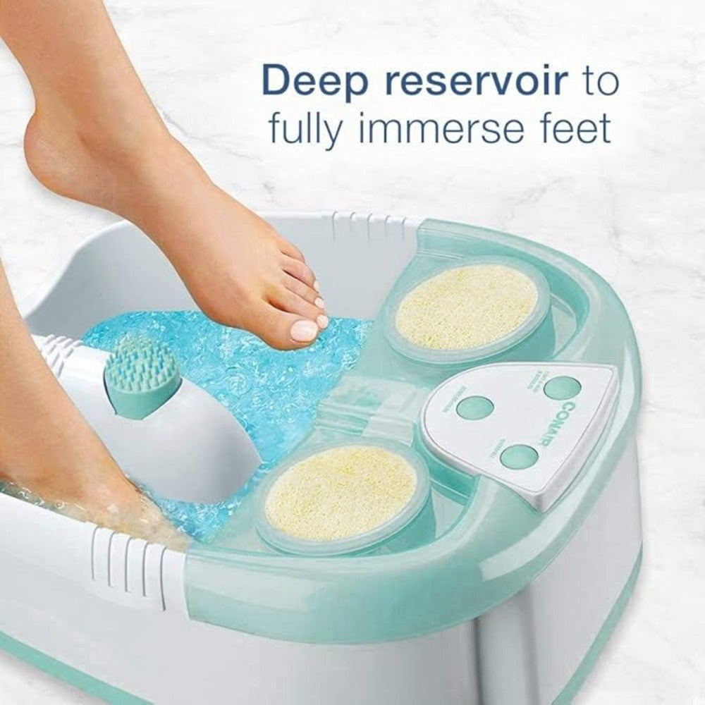 CONAIR FB52C 1PKC Waterfall Foot Pedicure Spa - Electric Foot Bath Massager with Bubbles & Heat - Perfect for Relaxation & At-Home Pedicures