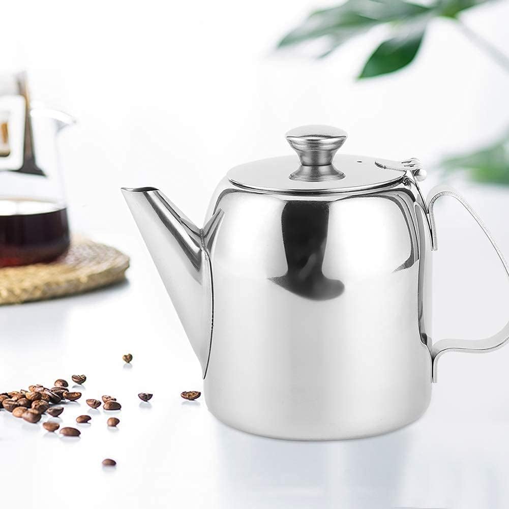 Premium Stainless Steel Coffee Pot - 32oz/850ml Stovetop Tea Kettle with Short Spout for Home, Hotel & Restaurant Use | Ideal for Brewing Coffee, Tea, Herbal Infusions & Serving Hot/Cold Beverages | Perfect for Kitchen, Dining & Hospitality Settings