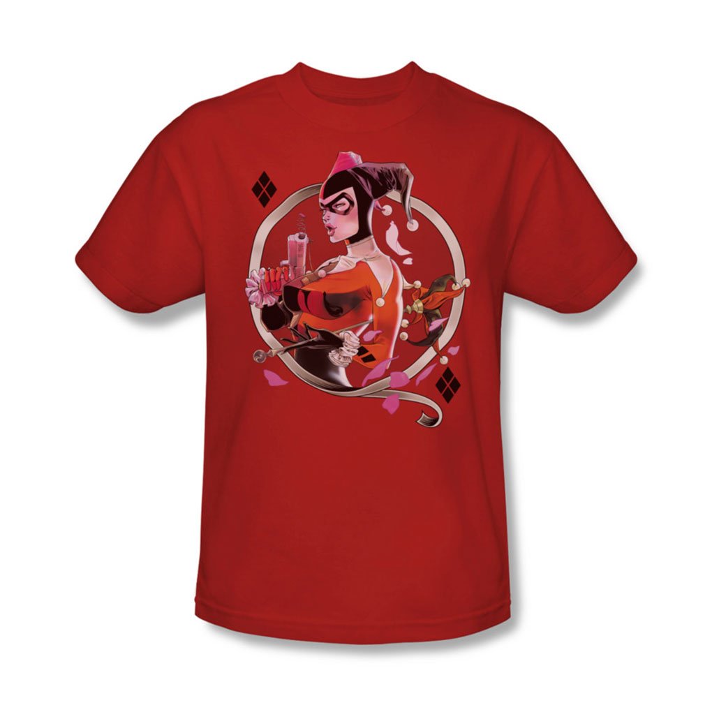 Batman Harley Quinn Red T-Shirt for Men - Large Size, Comfortable Cotton Tee - Perfect for Cosplay, Comic Con & Casual Wear
