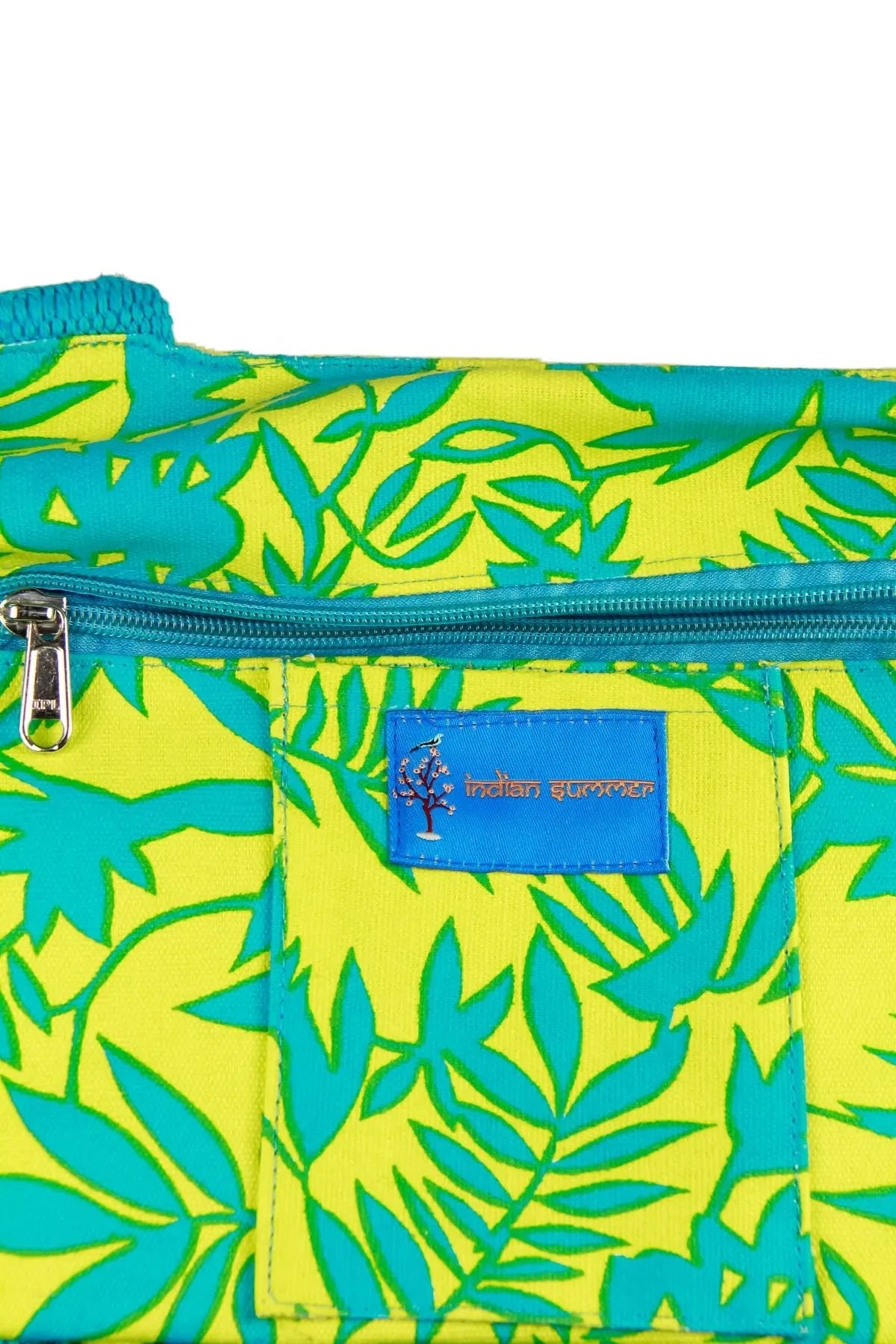 Stylish Yellow and Turquoise Coral Print Weekender Bag - Large Travel Duffel for Women, Perfect for Beach Vacation, Gym, Overnight Trips