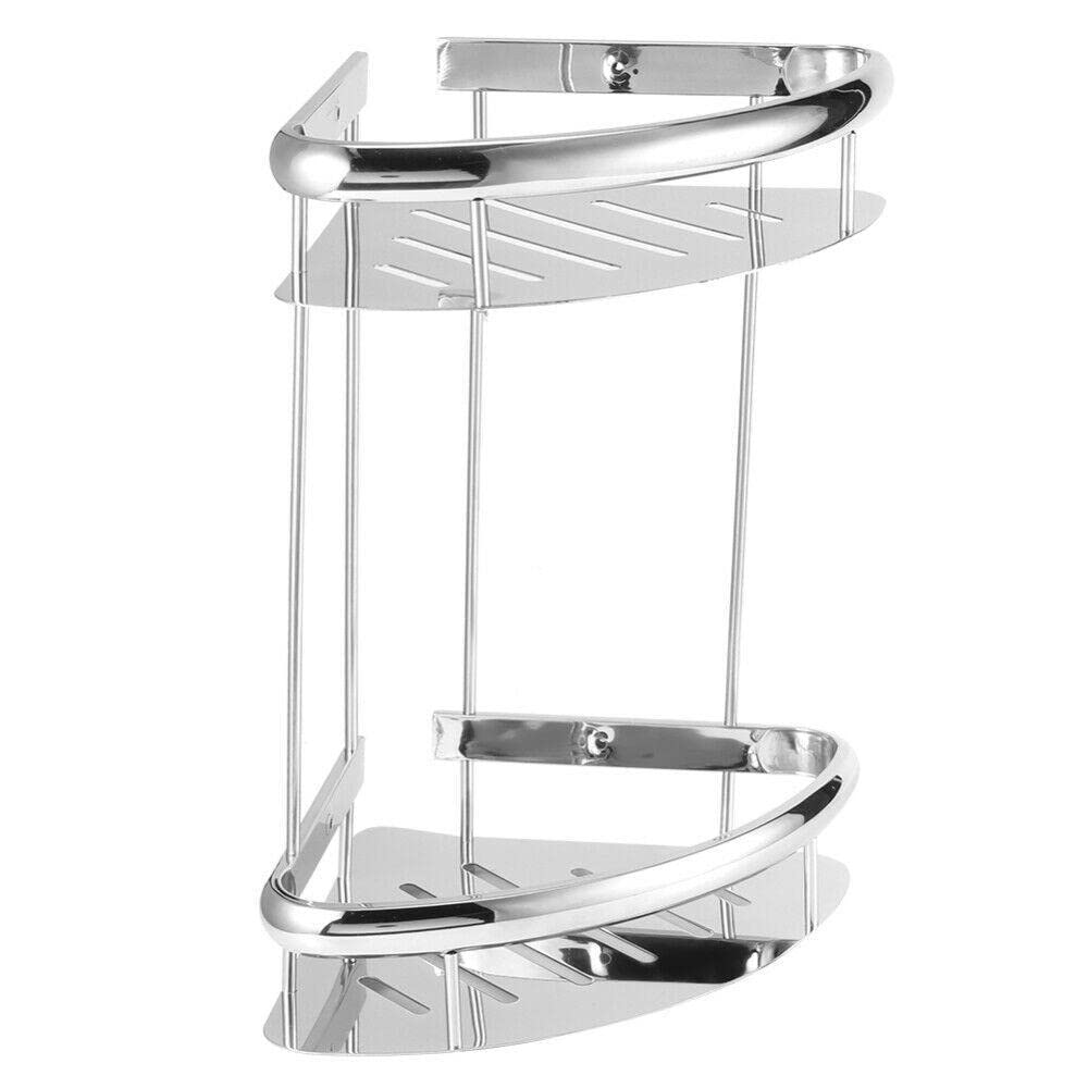 XDE Triangular Shower Caddy Shelf - Rustproof Bathroom Corner Storage Organizer Rack for Shampoo, Soap & Bath Accessories - Perfect for Small Bathroom, Shower Stall & Apartment Living