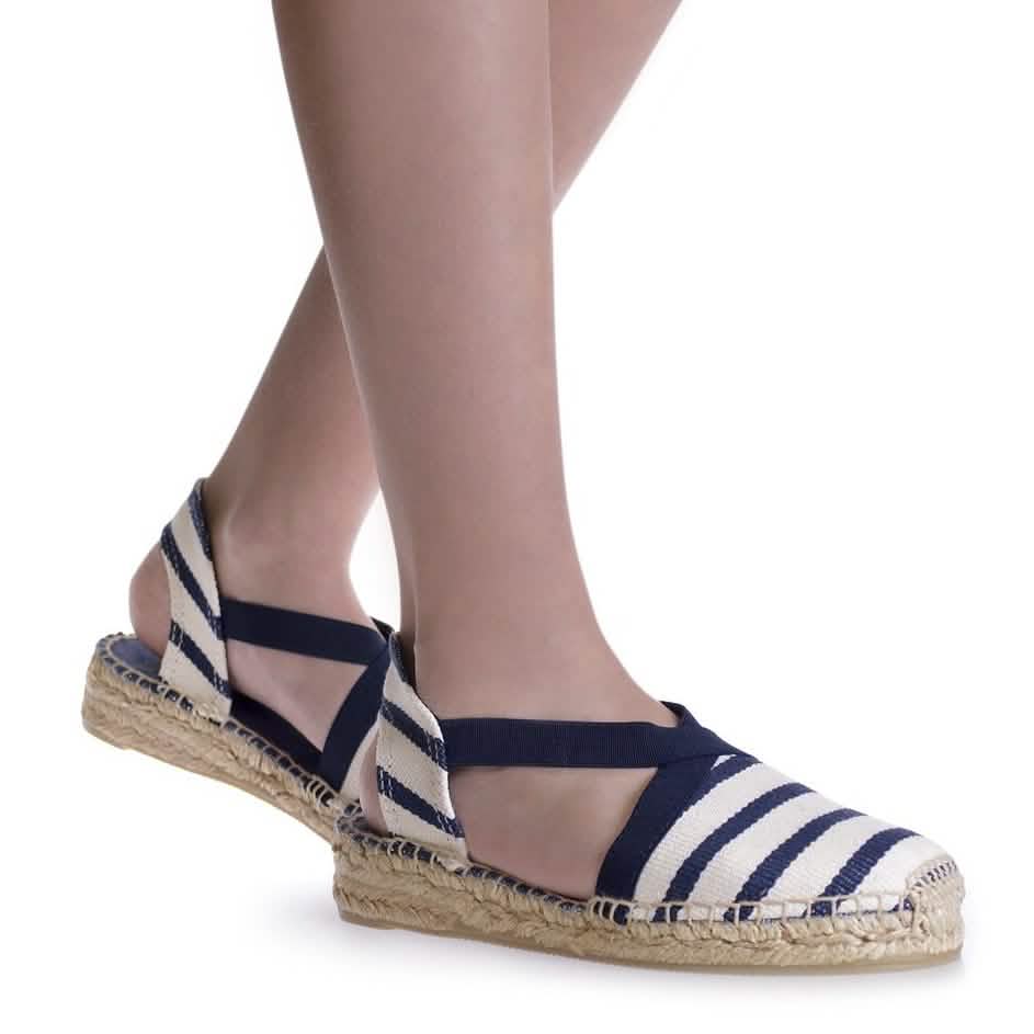 Kids' Striped Cotton Blend Wedge Espadrille Sandals - Edita BR | Comfortable & Stylish Summer Shoes for Beach, Playground & Casual Outings