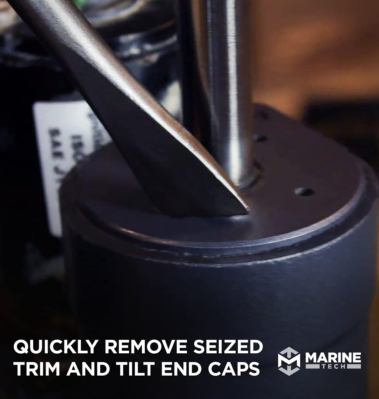 Marine Tech Tools Trim Tilt Impact Tool - Hydraulic Cap Remover for Standard 10mm Air Hammer | Outboard Motor Tilt Trim End Cap Removal Kit | Perfect for Boat Maintenance & Marine Engine Repair