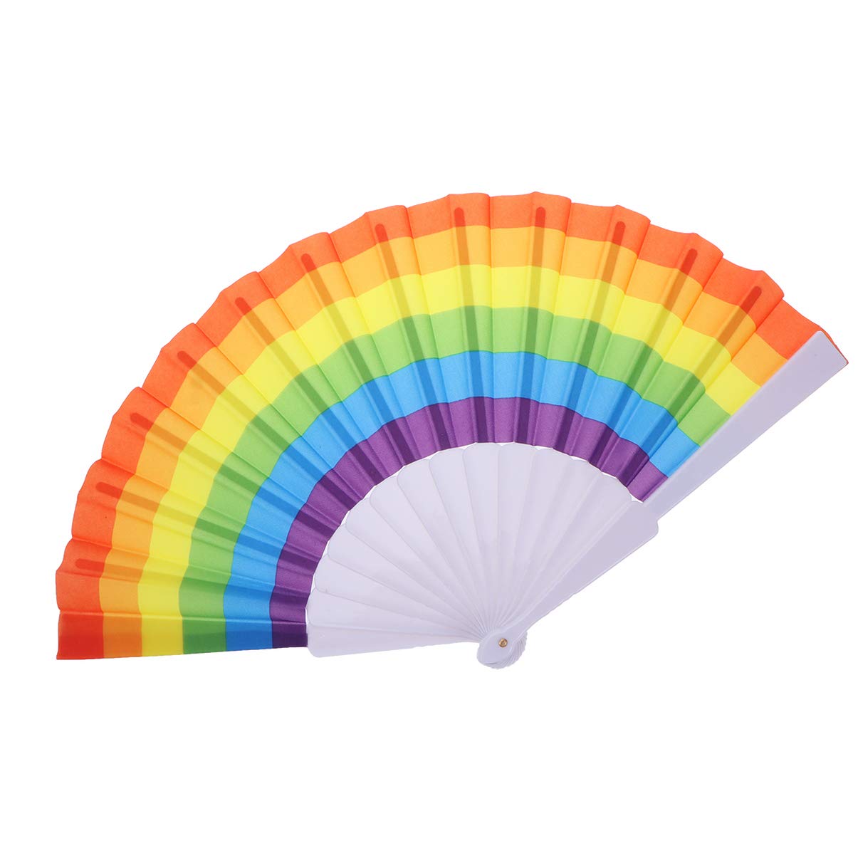 SUPVOX 2-Pack Large Folding Hand Fan - Portable Wedding Decoration, Japanese Style LGBT Pride Fan - Perfect for Weddings, Parties, Cosplay & Summer Cooling
