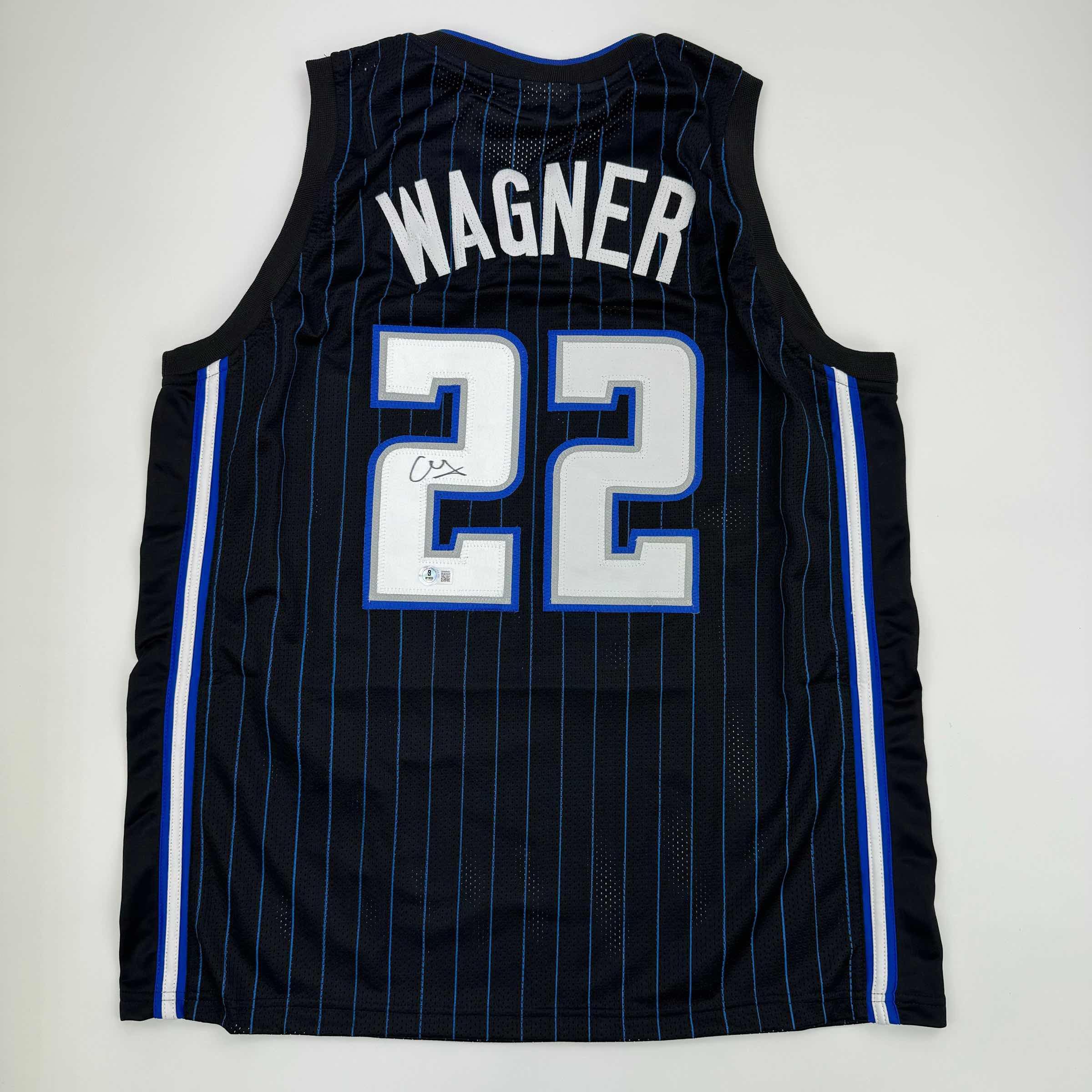 Authentic Autographed Franz Wagner Orlando Magic Black Basketball Jersey with Beckett BAS COA - Perfect for Collectors, Fans, and Sports Memorabilia Displays
