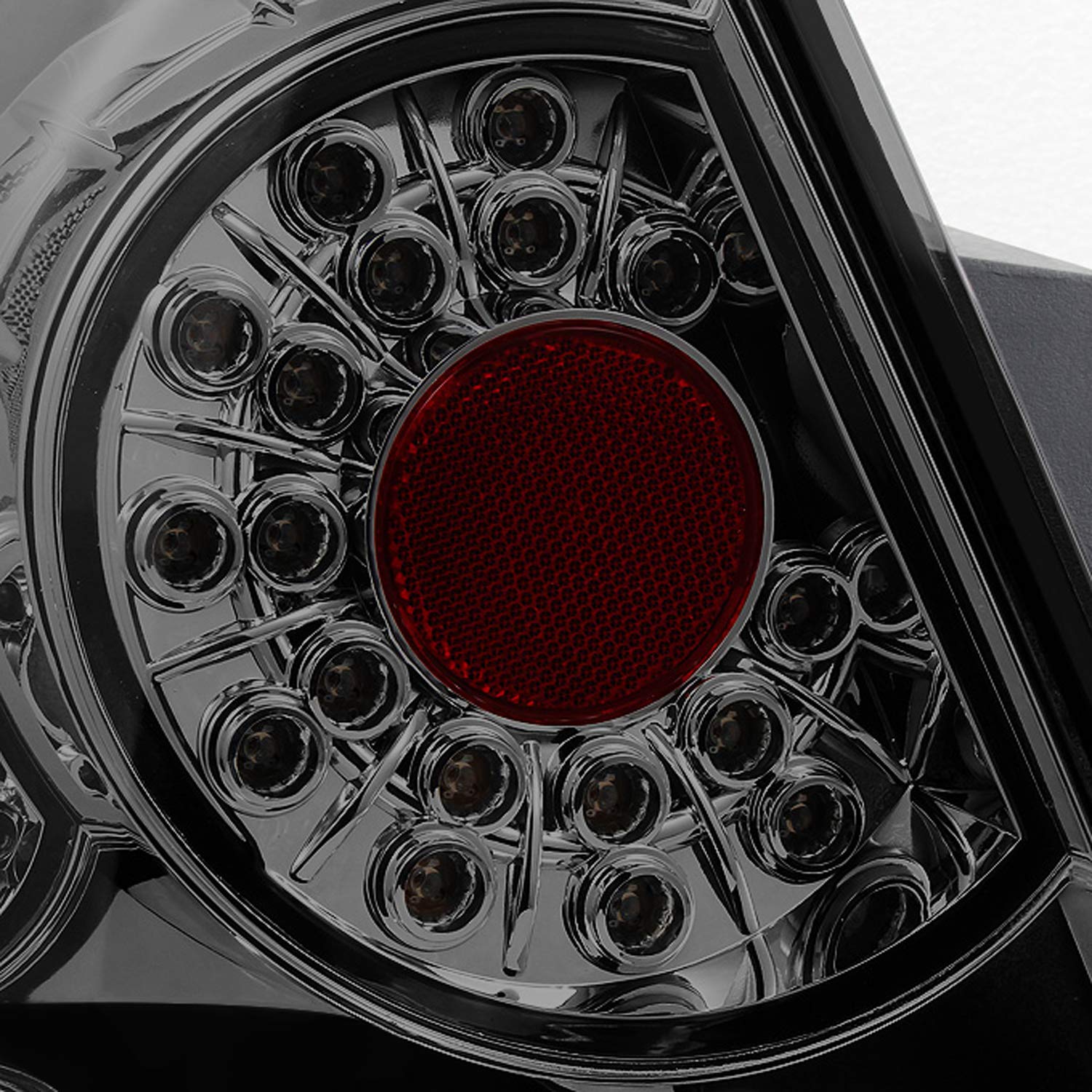 AKKON Smoke LED Tail Lights for 2006-2013 Chevy Impala Sedan - Brake Lamp Replacement Pair (Left + Right) - Upgrade Your Car's Style & Nighttime Visibility